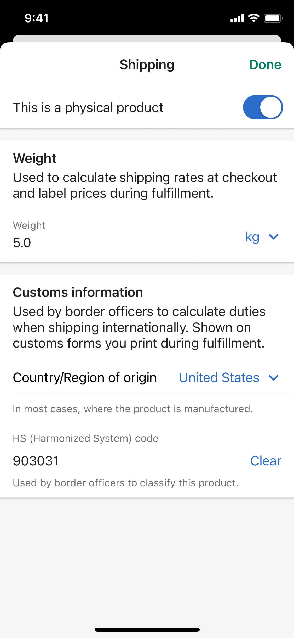Shopify iOS screen 216