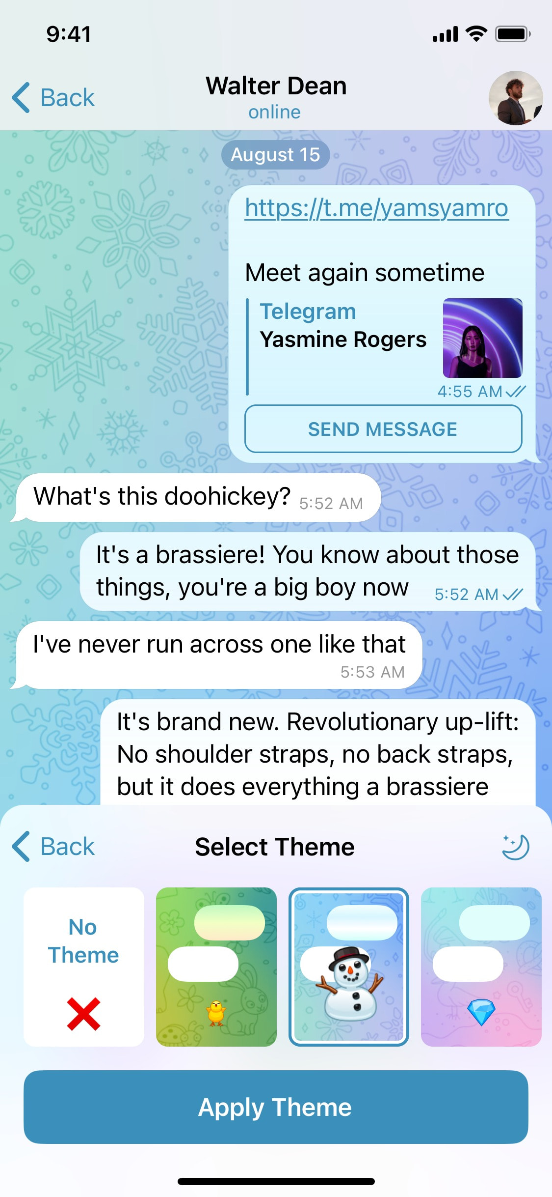 Telegram iOS screen 616