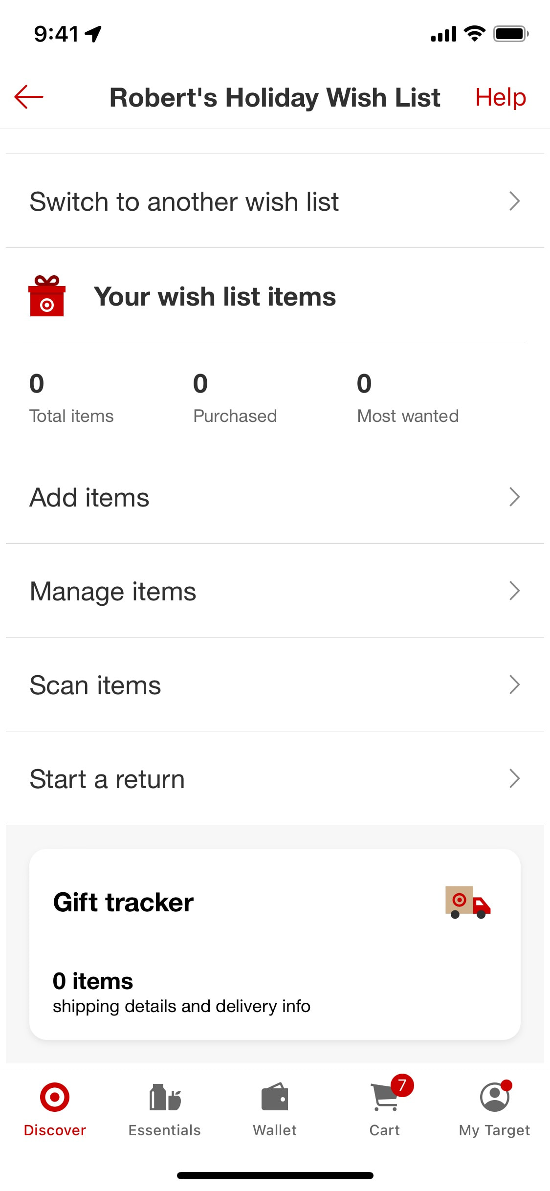 Target iOS screen 268