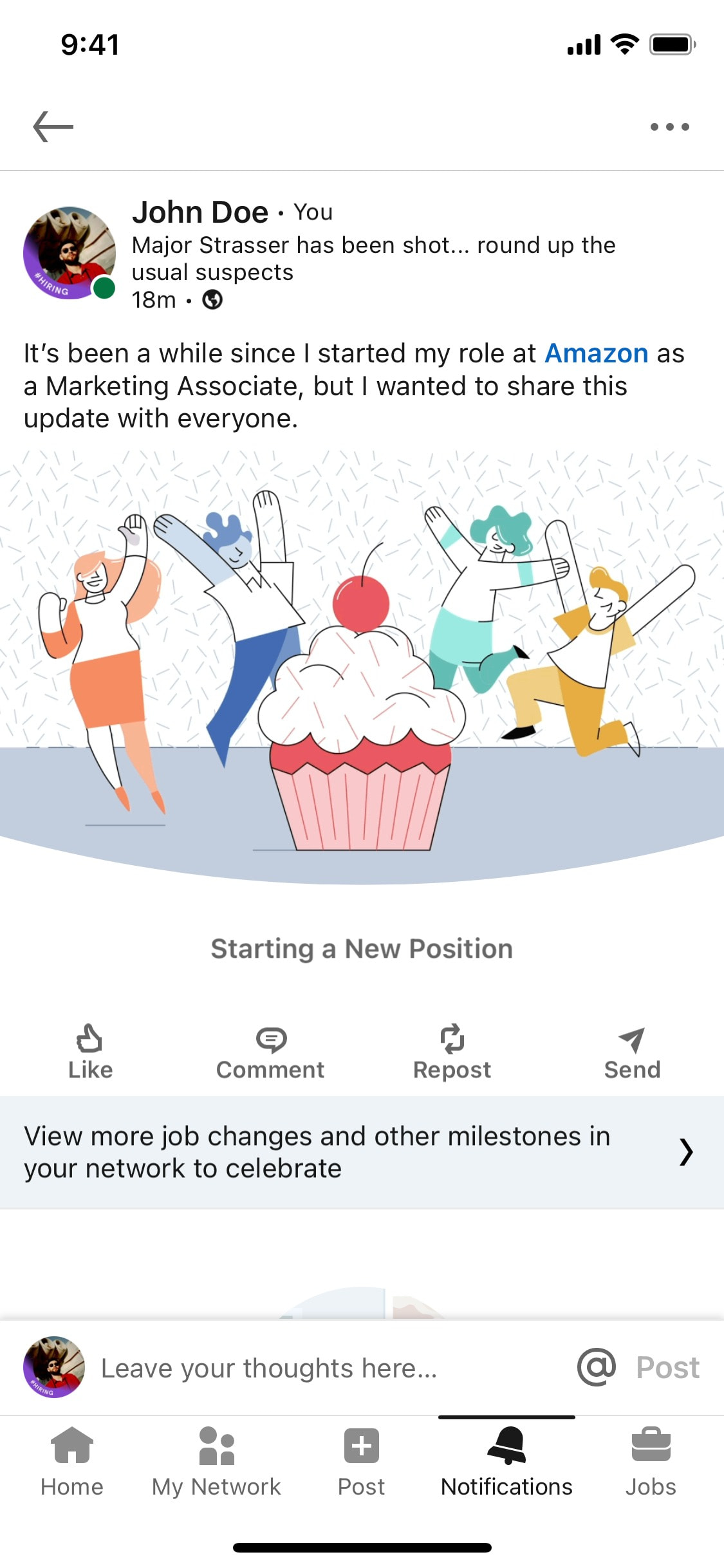 LinkedIn iOS screen 417