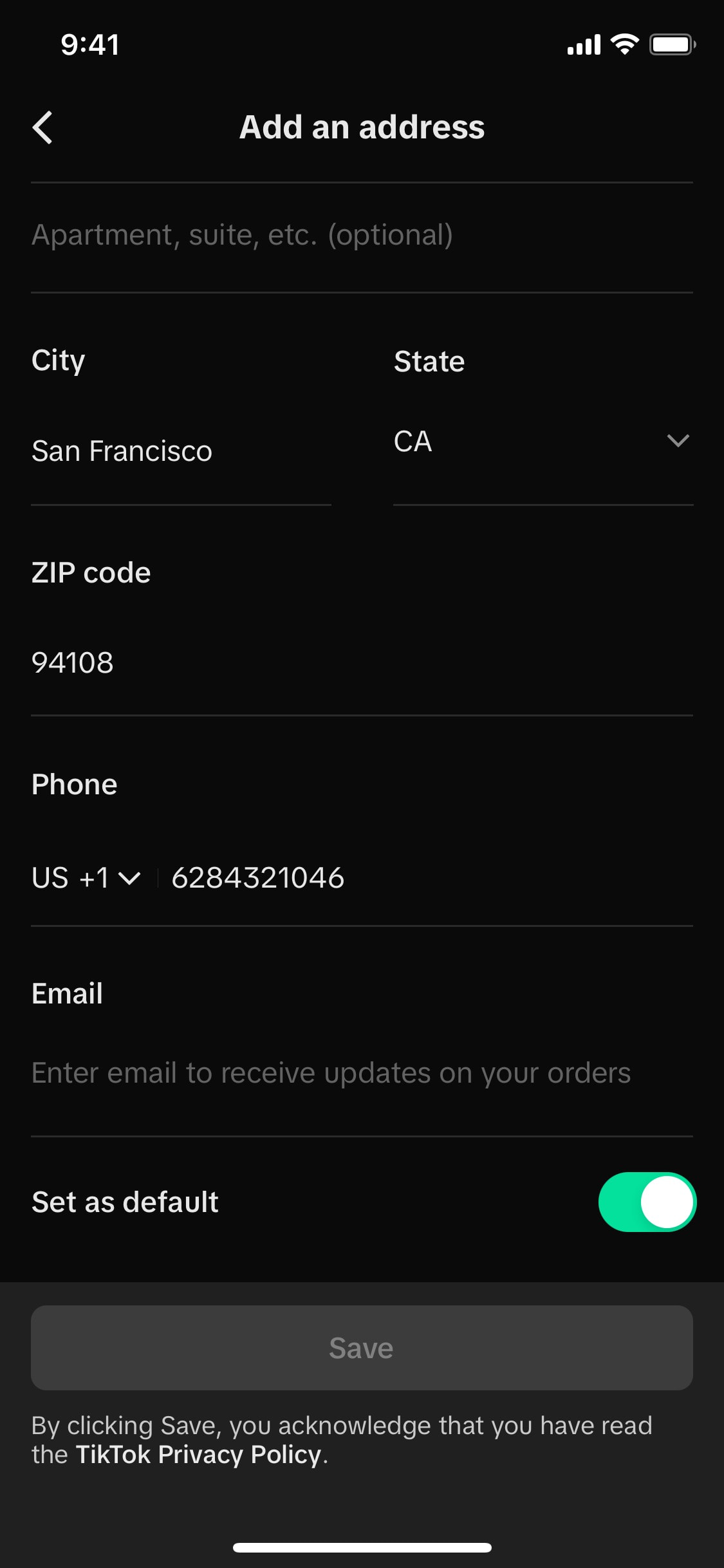 TikTok iOS screen 672