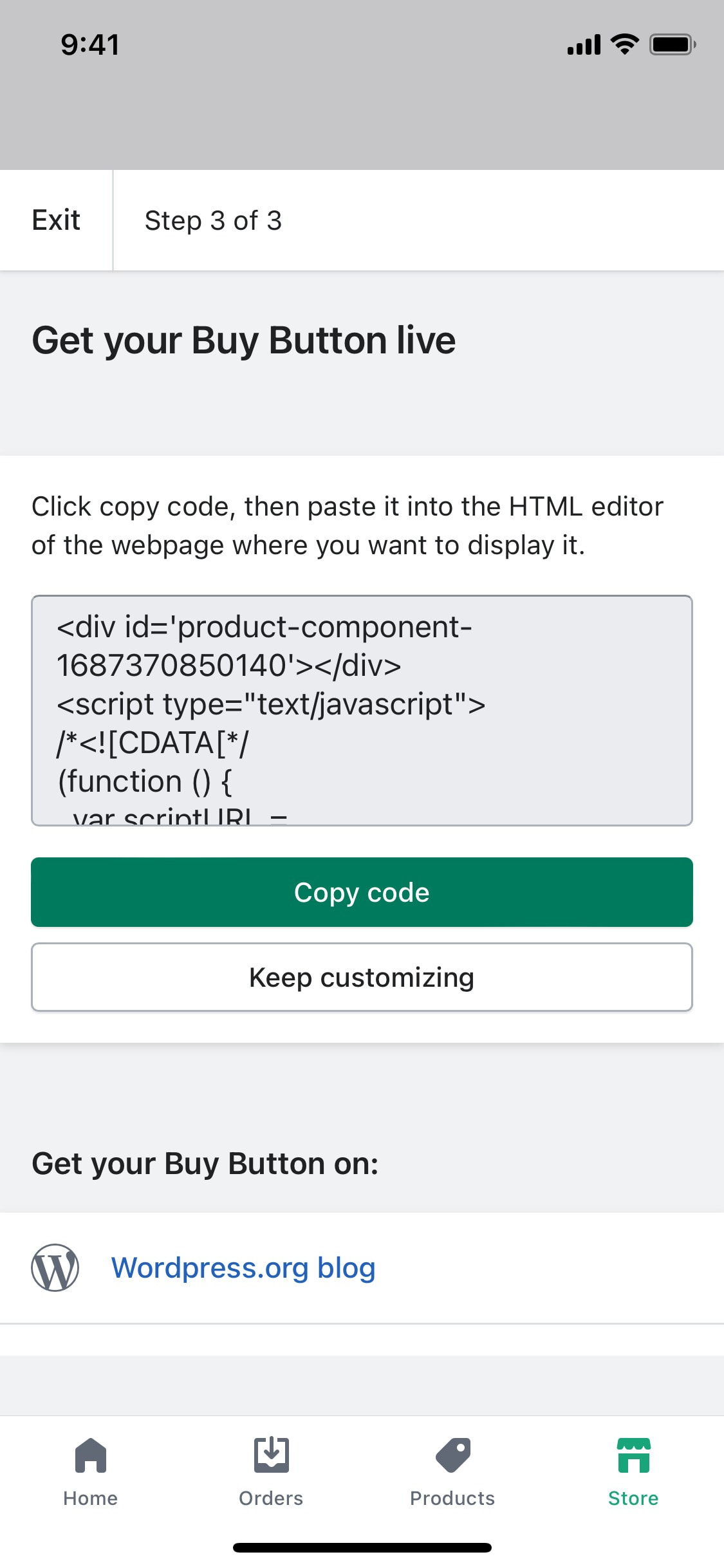 Shopify iOS screen 374