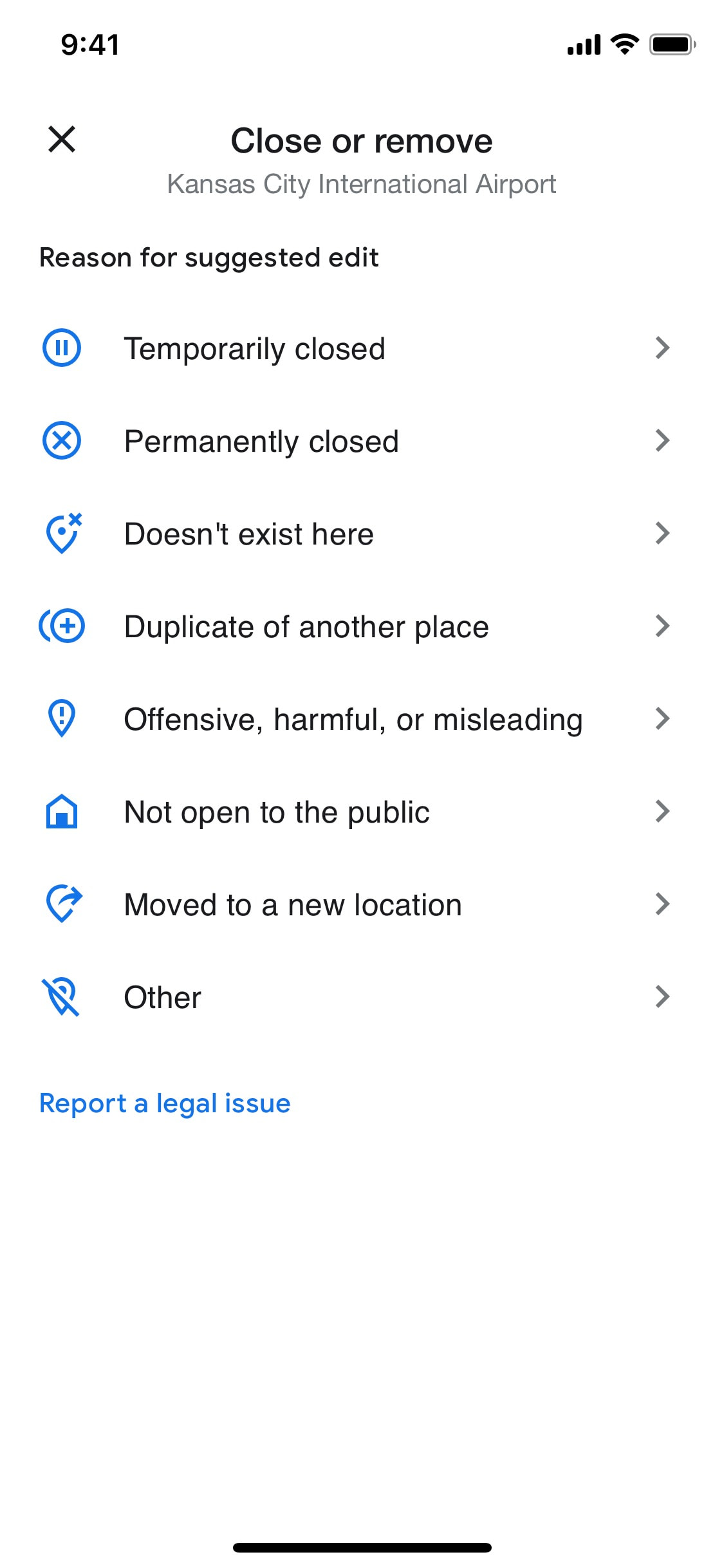 Google Maps iOS screen 24