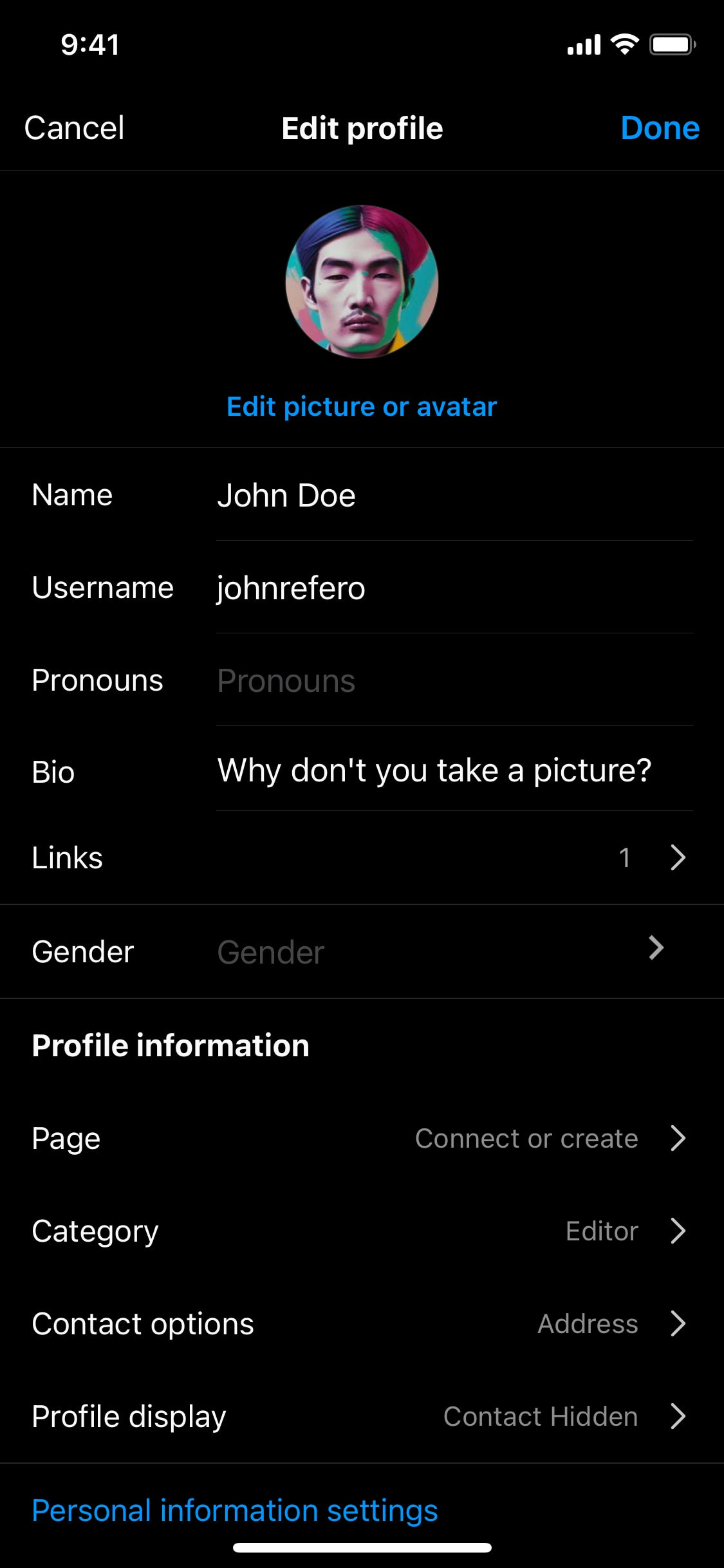 Instagram iOS screen 674