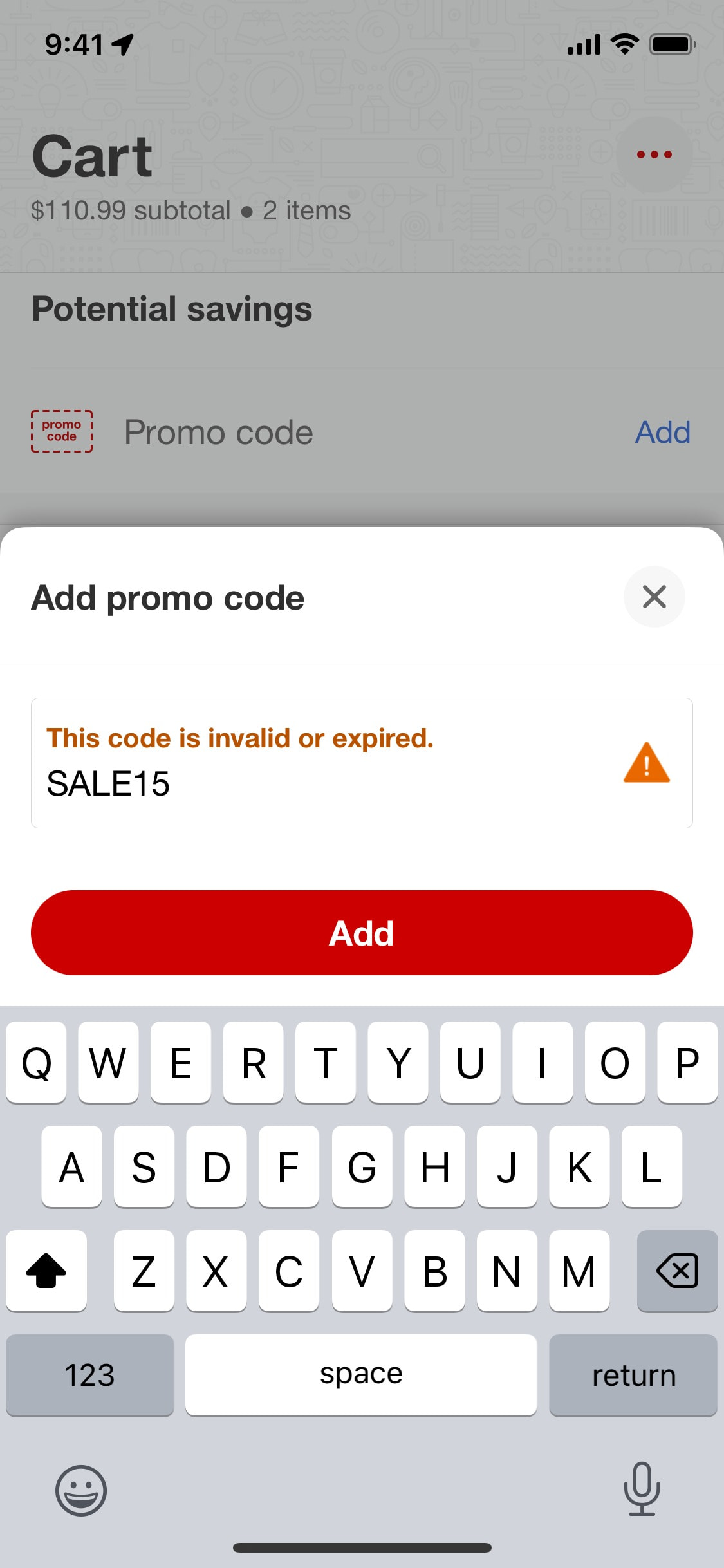 Target iOS screen 188
