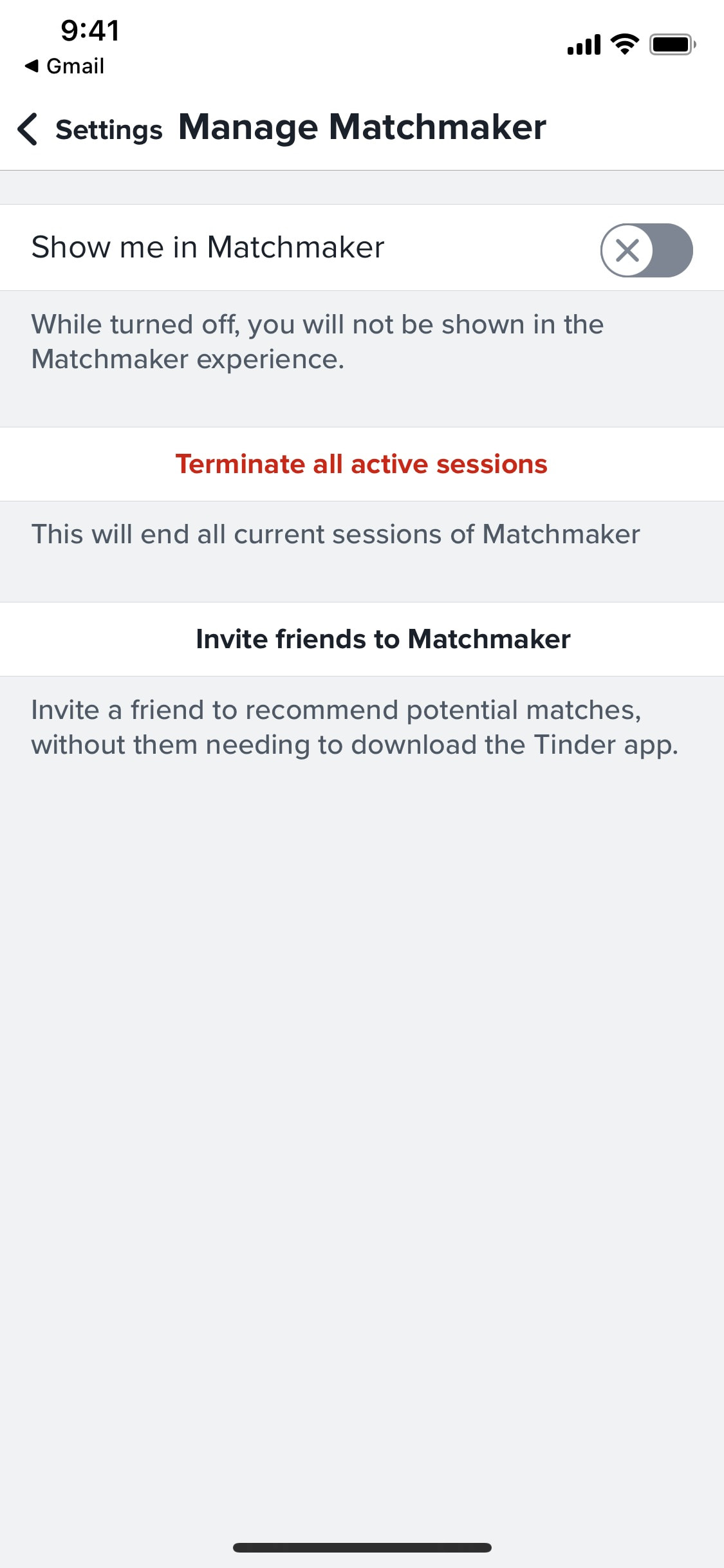Tinder iOS screen 473