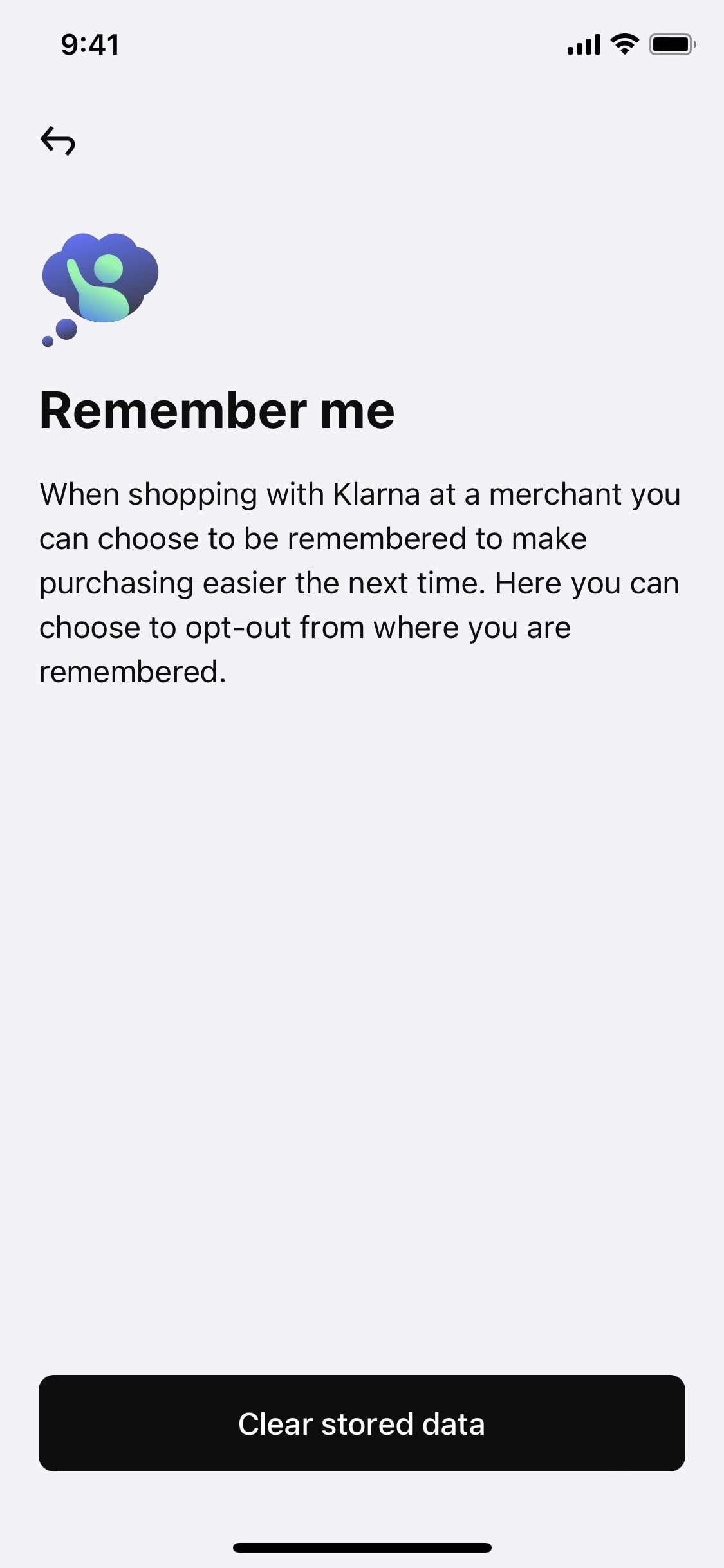 Klarna iOS screen 129