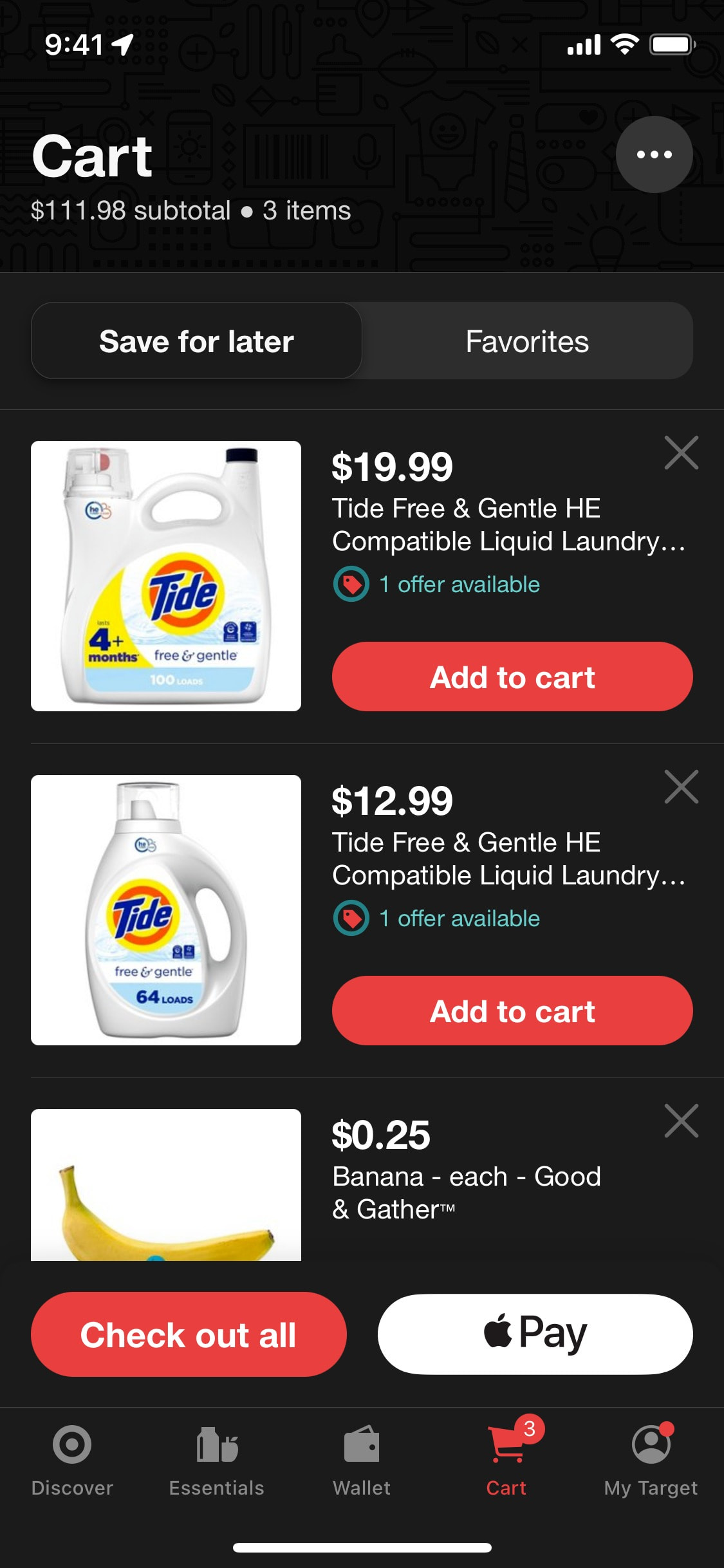 Target iOS screen 472
