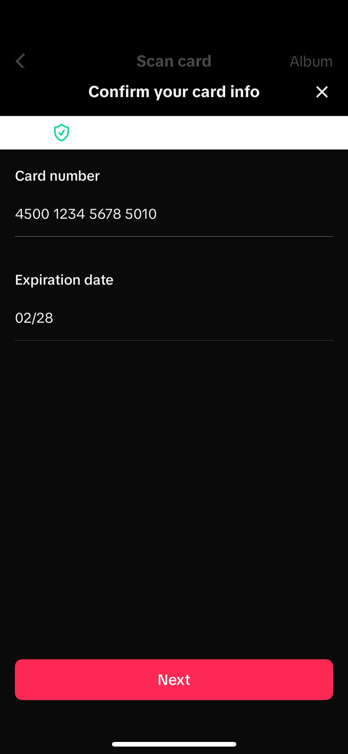 TikTok iOS screen 731
