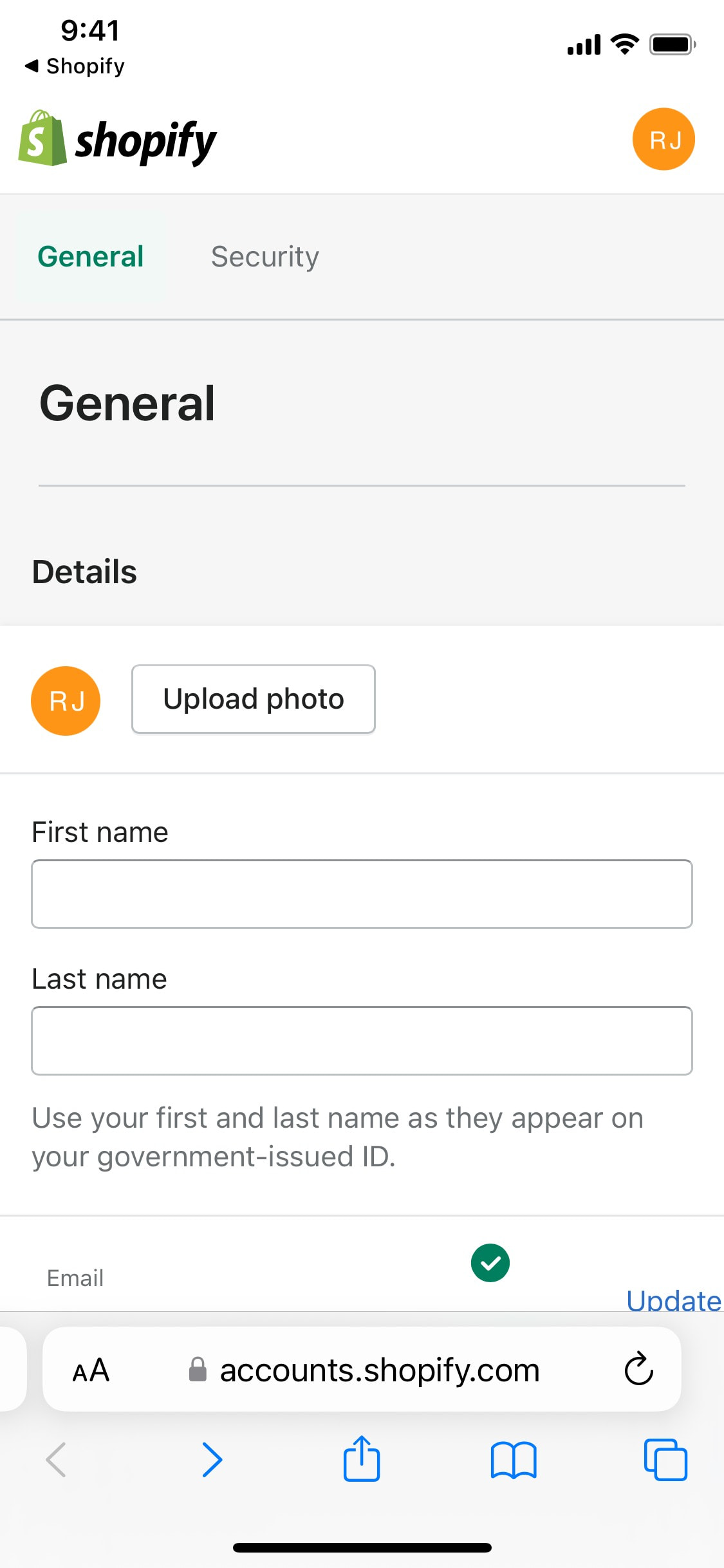 Shopify iOS screen 443