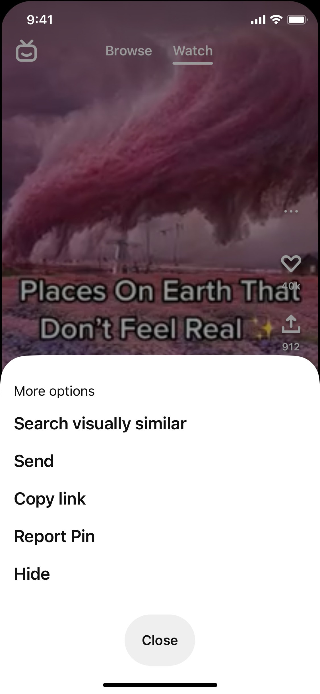 Pinterest iOS screen 177