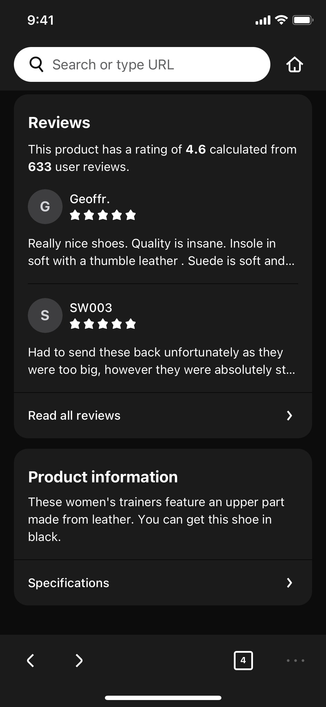 Klarna iOS screen 101