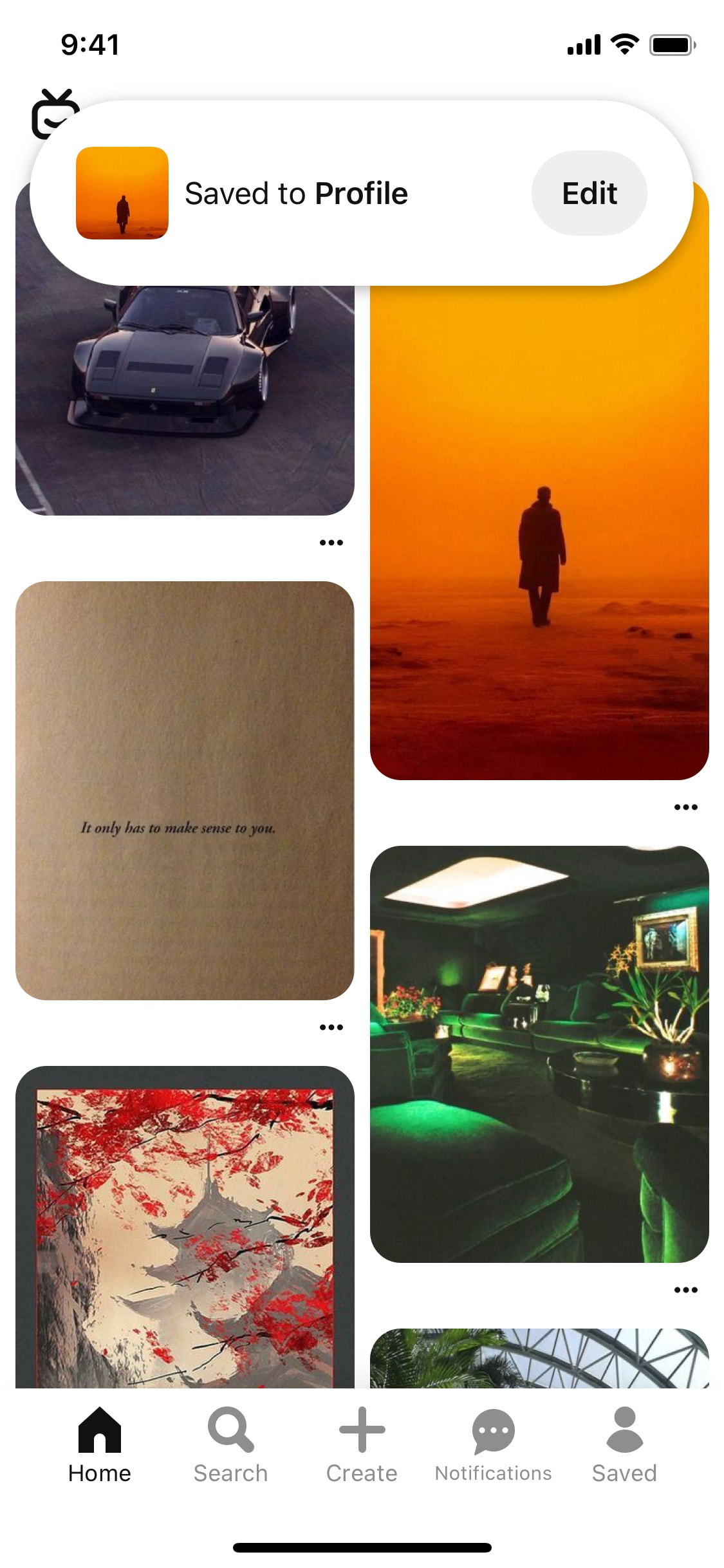 Pinterest iOS screen 313