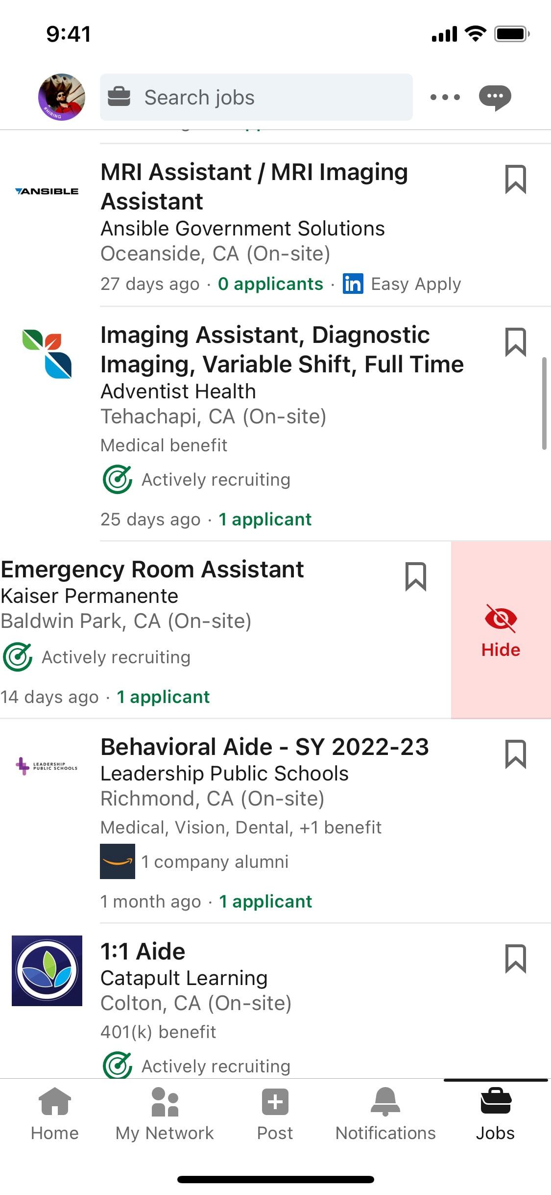 LinkedIn iOS screen 539