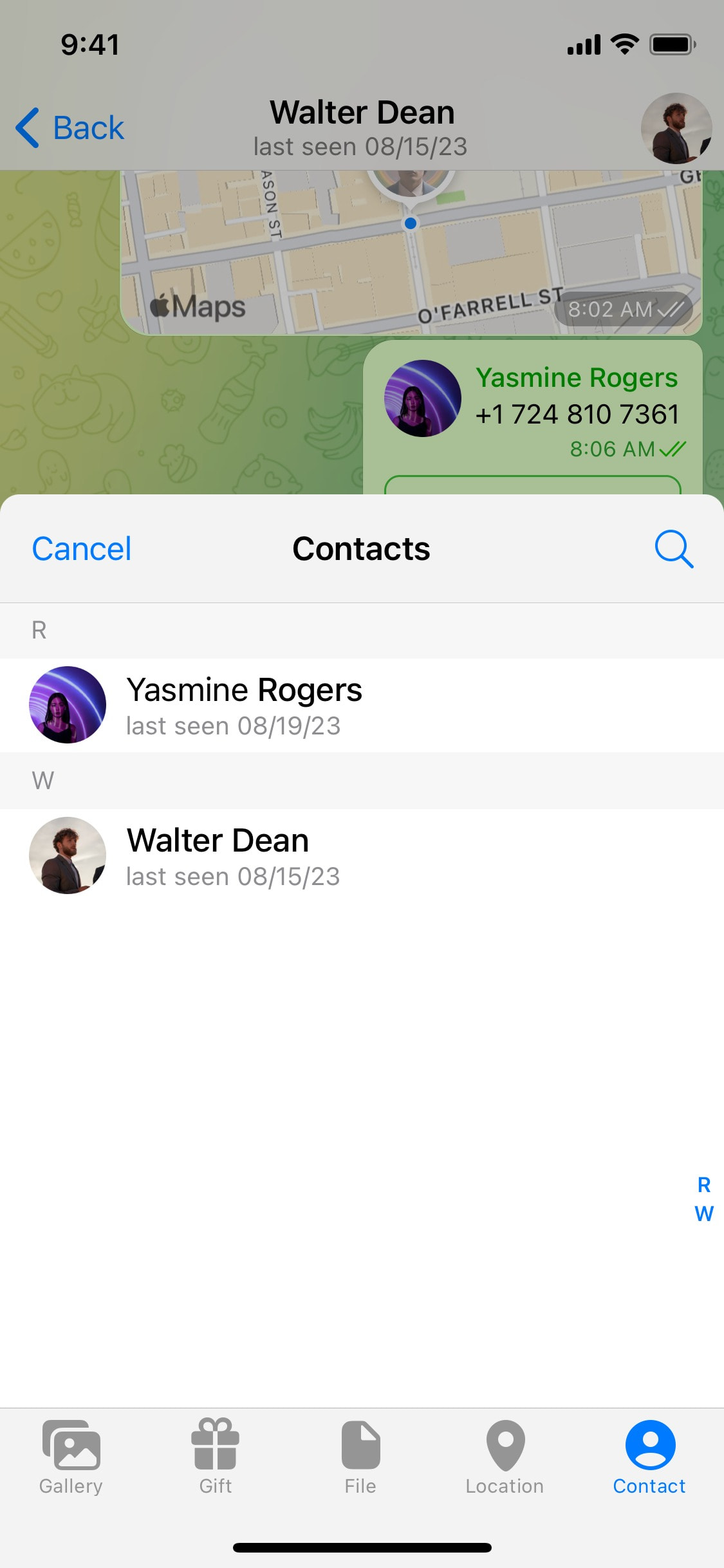 Telegram iOS screen 498