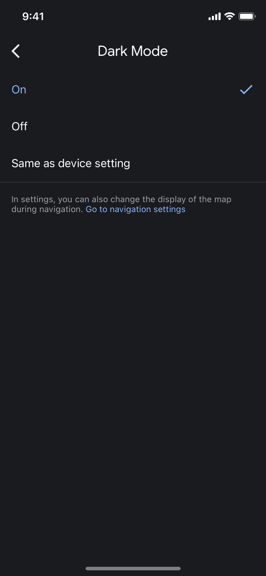 Google Maps iOS screen 615