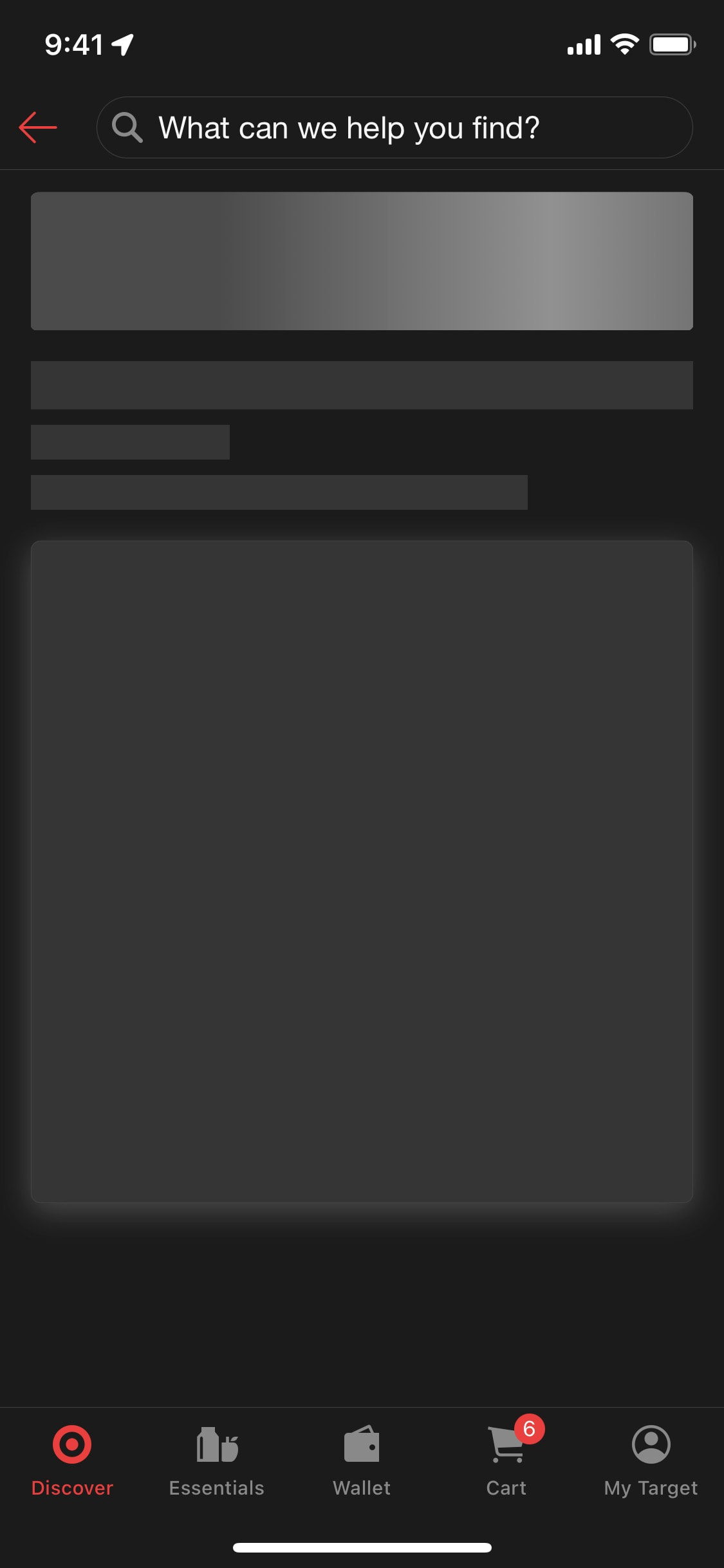 Target iOS screen 430