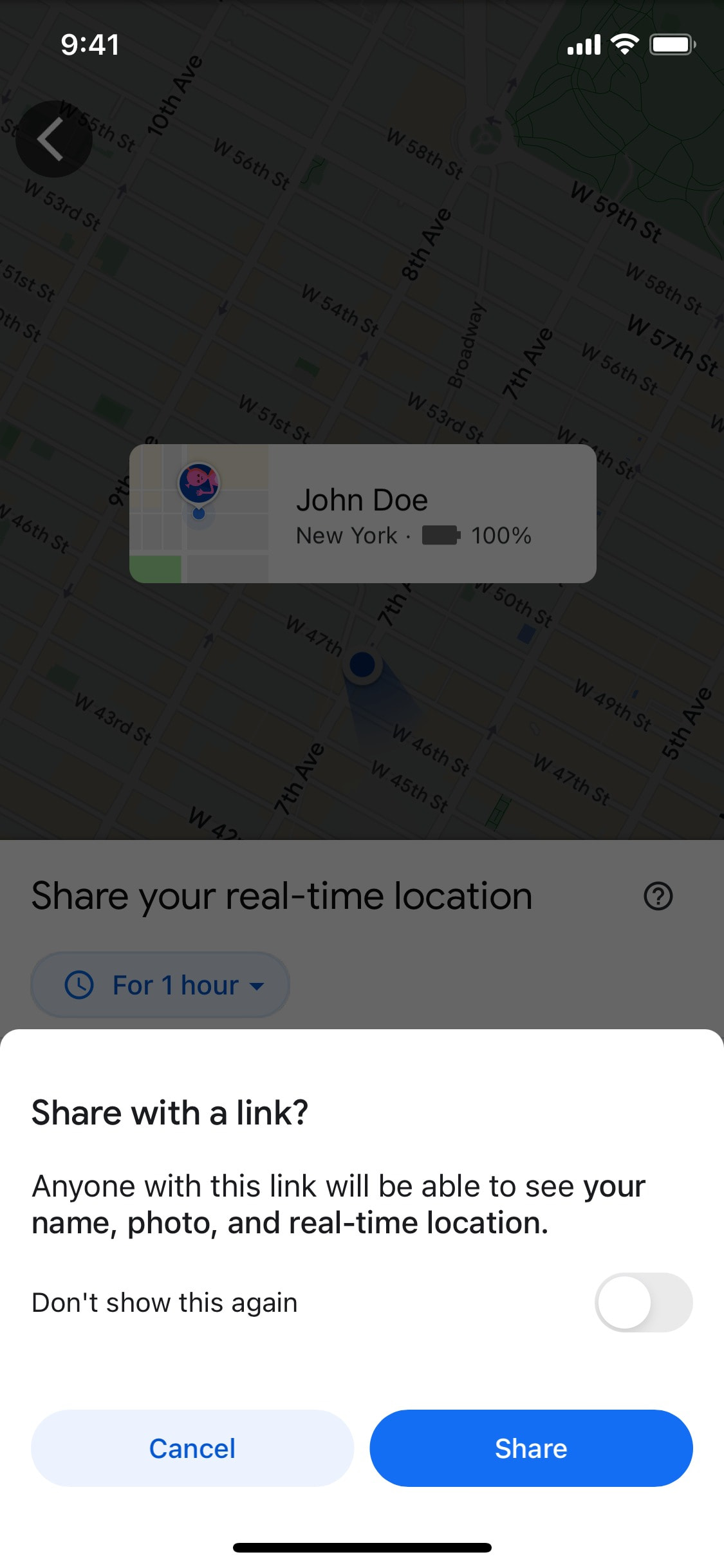 Google Maps iOS screen 693