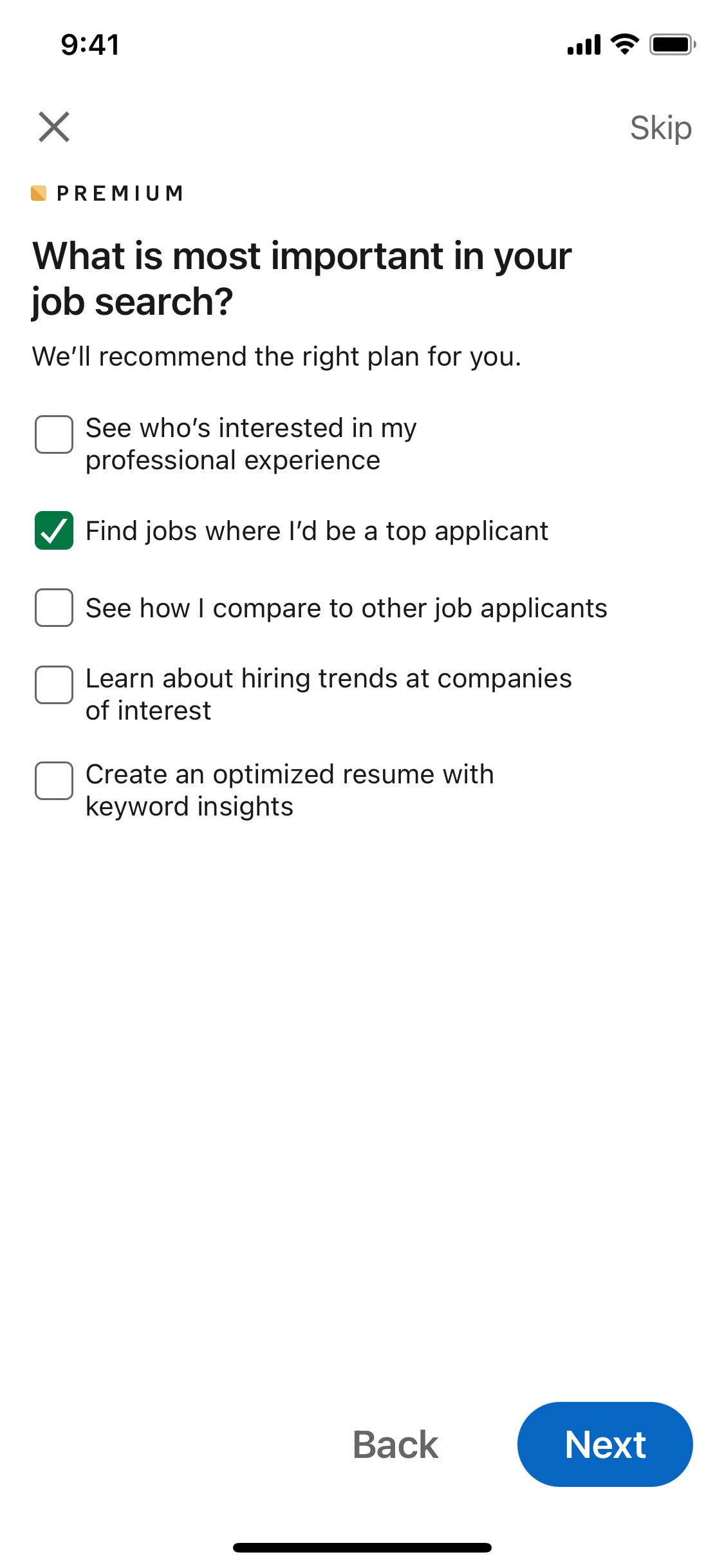 LinkedIn iOS screen 193