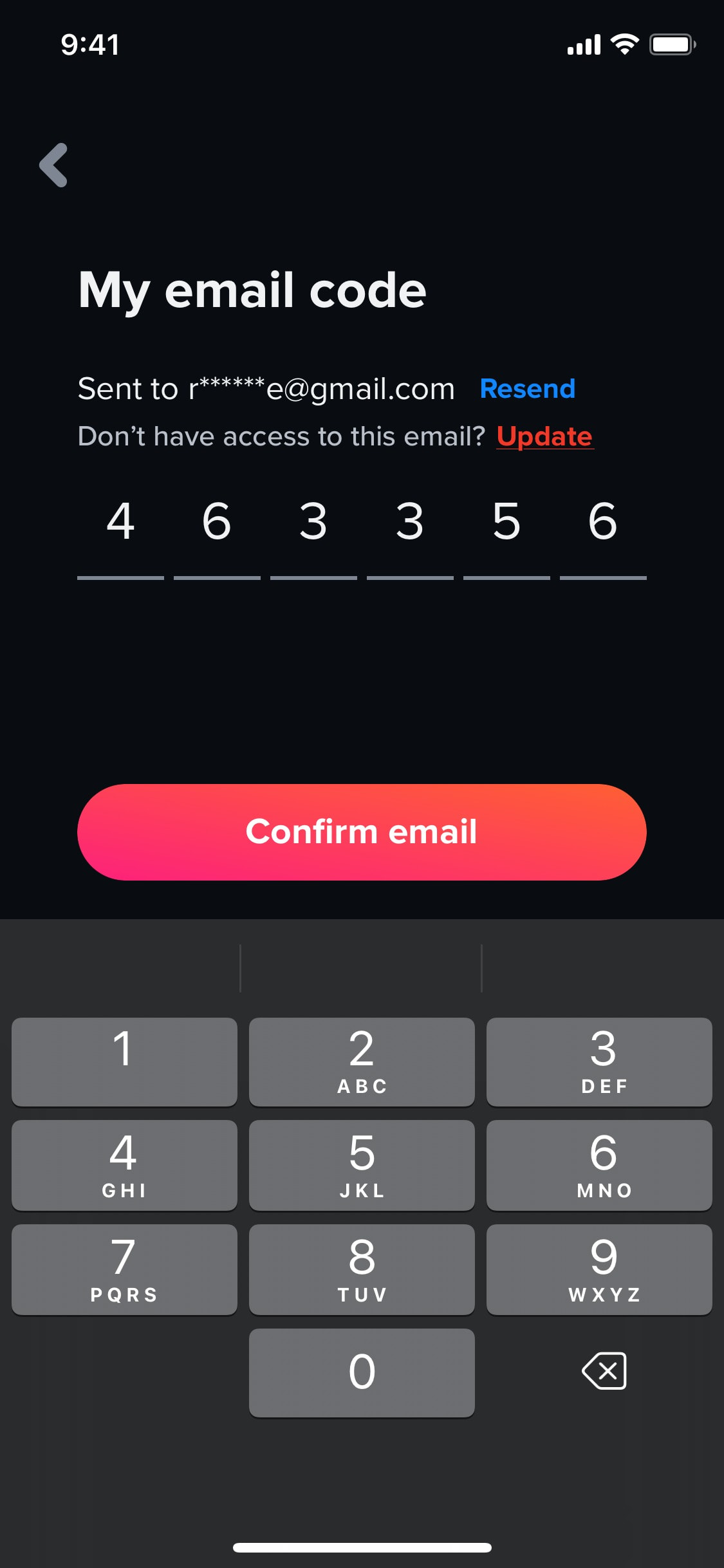 Tinder iOS screen 368
