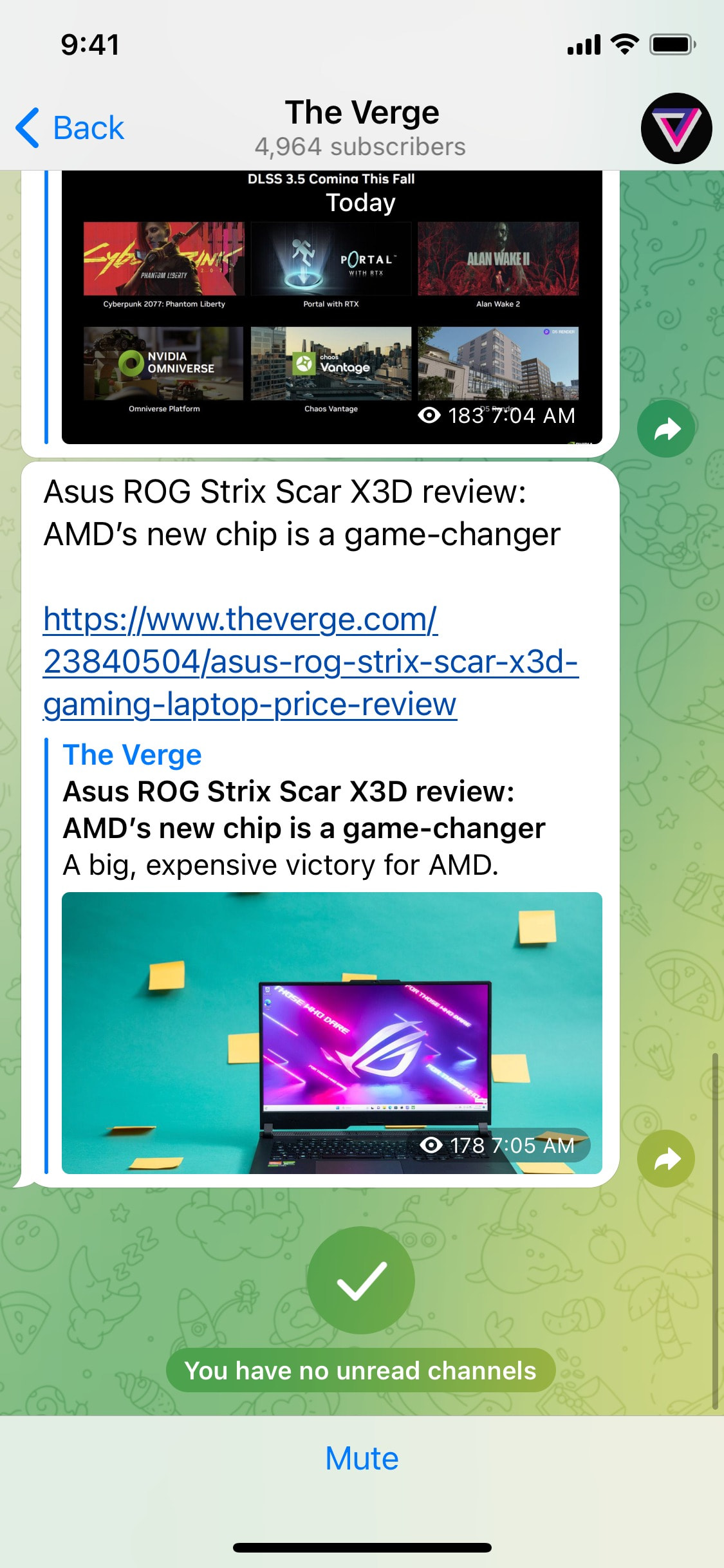 Telegram iOS screen 739