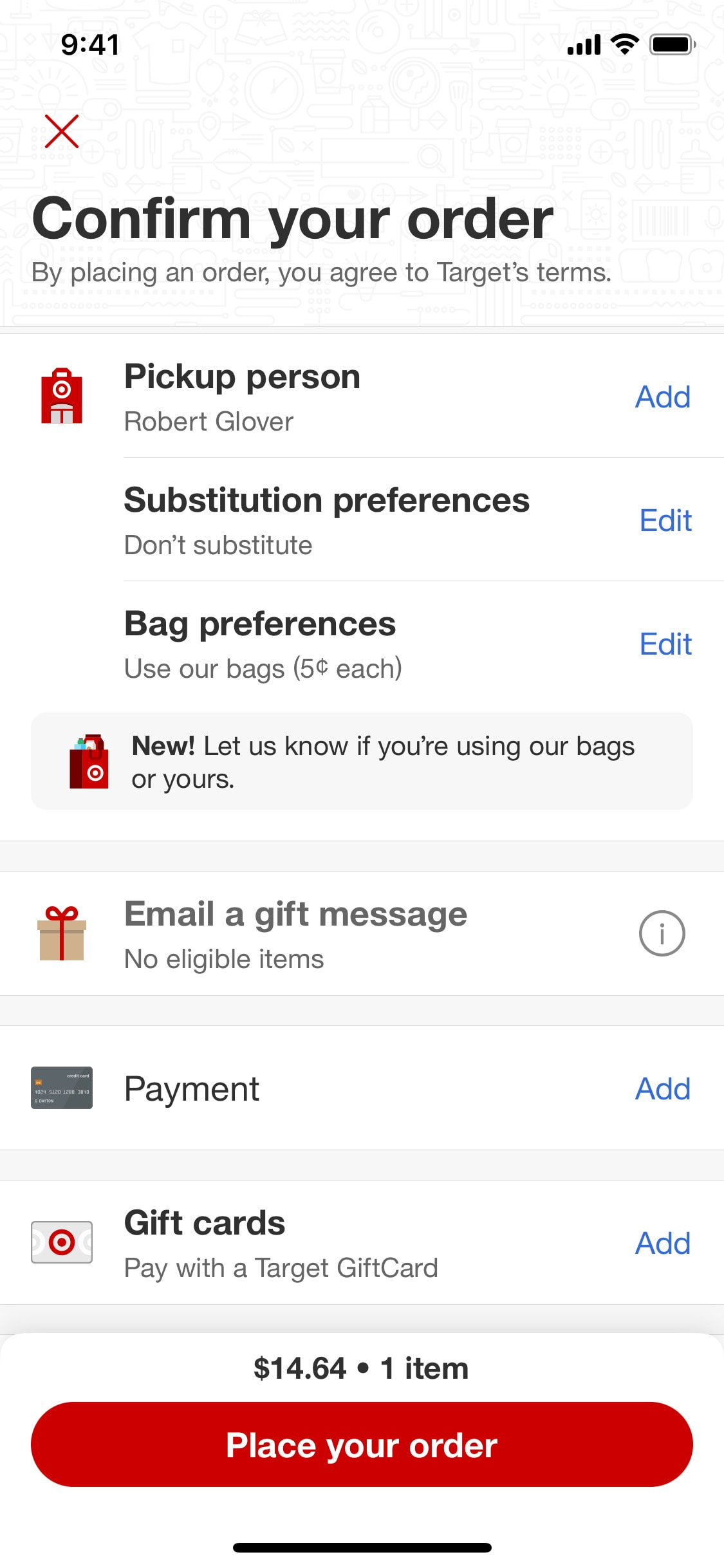Target iOS screen 762