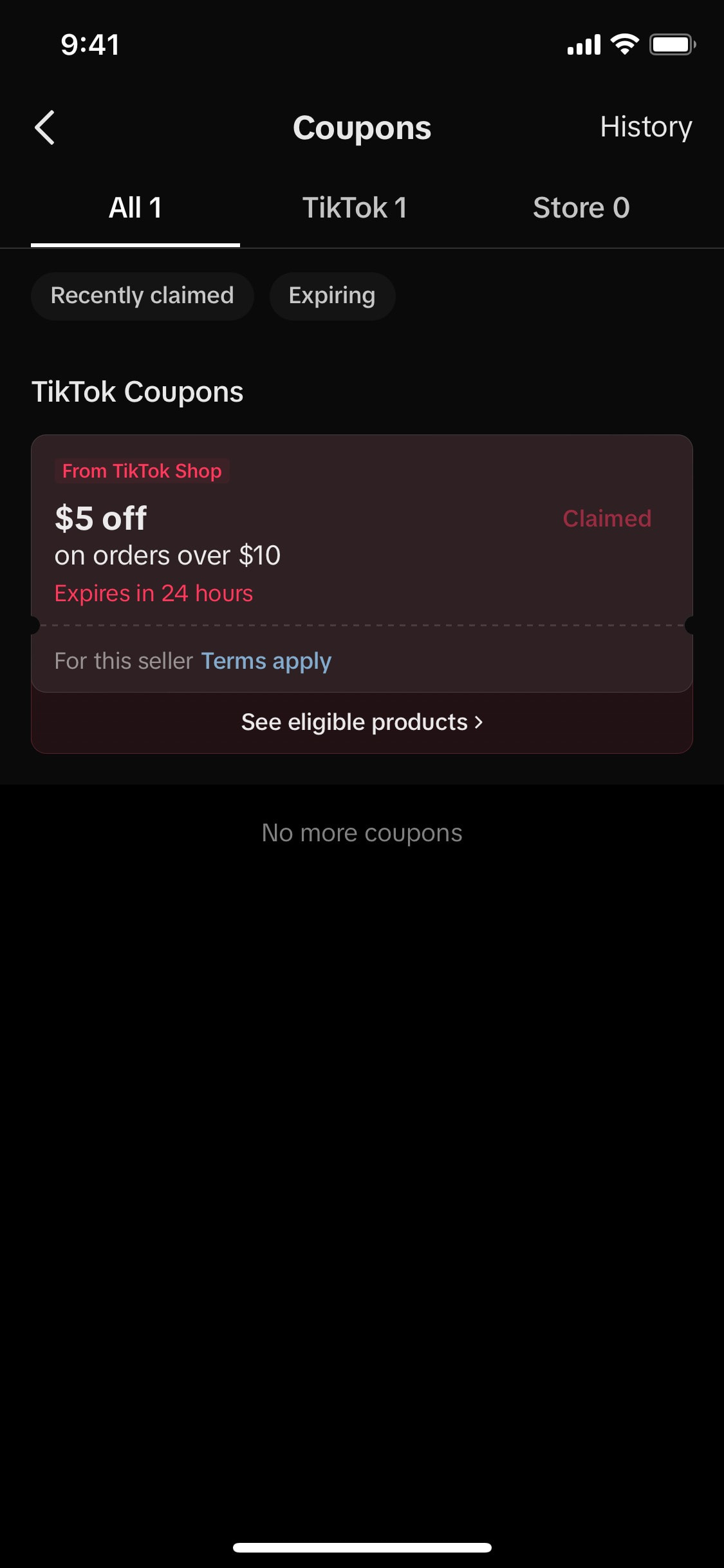 TikTok iOS screen 537