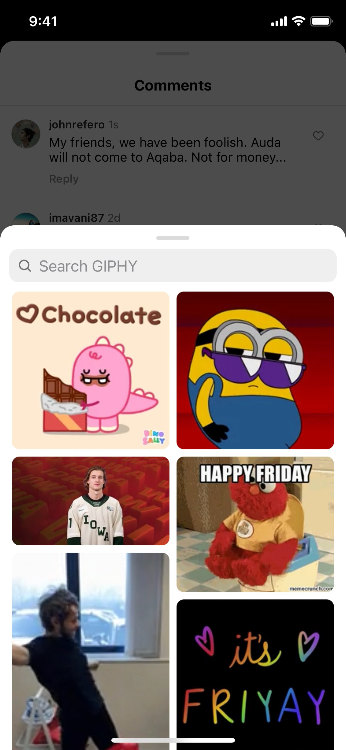 Instagram iOS screen 486