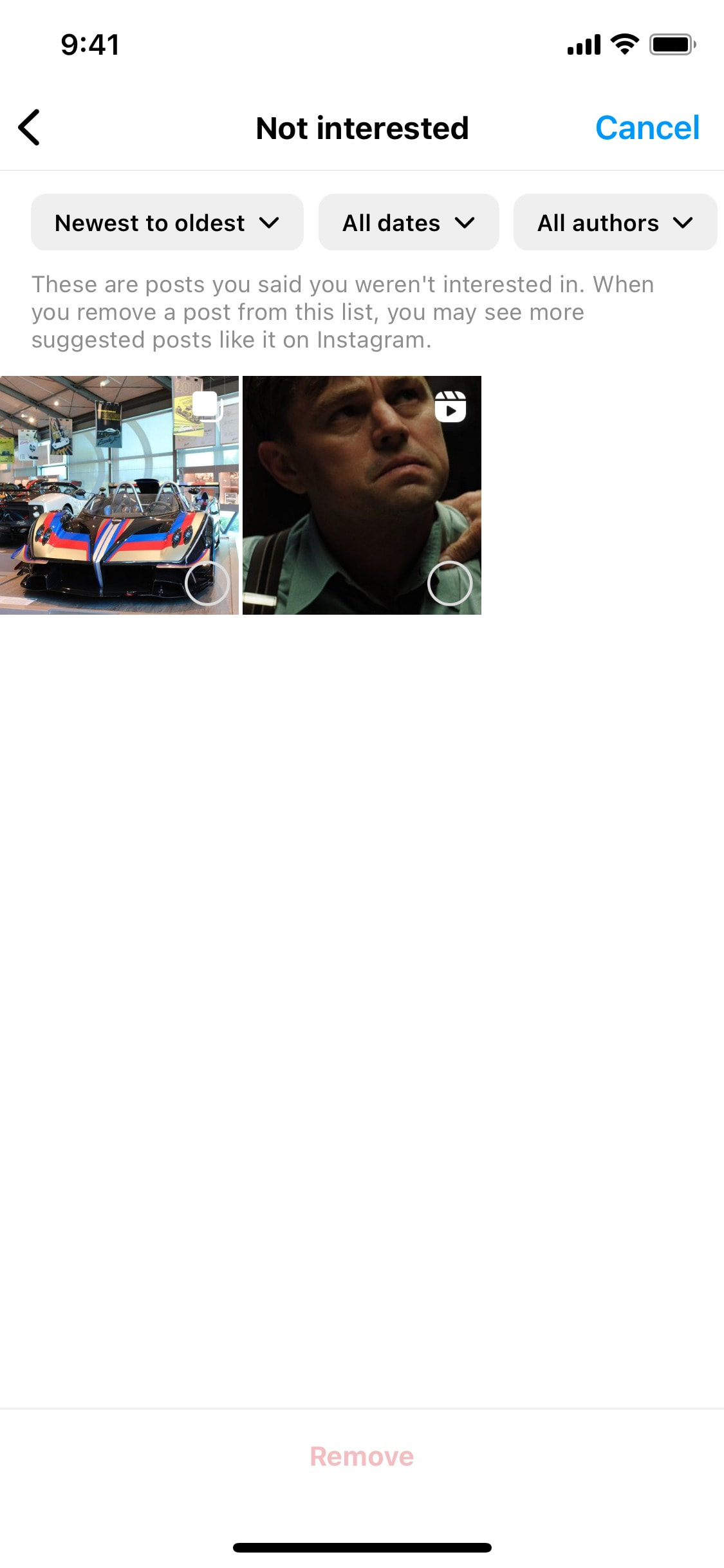 Instagram iOS screen 791