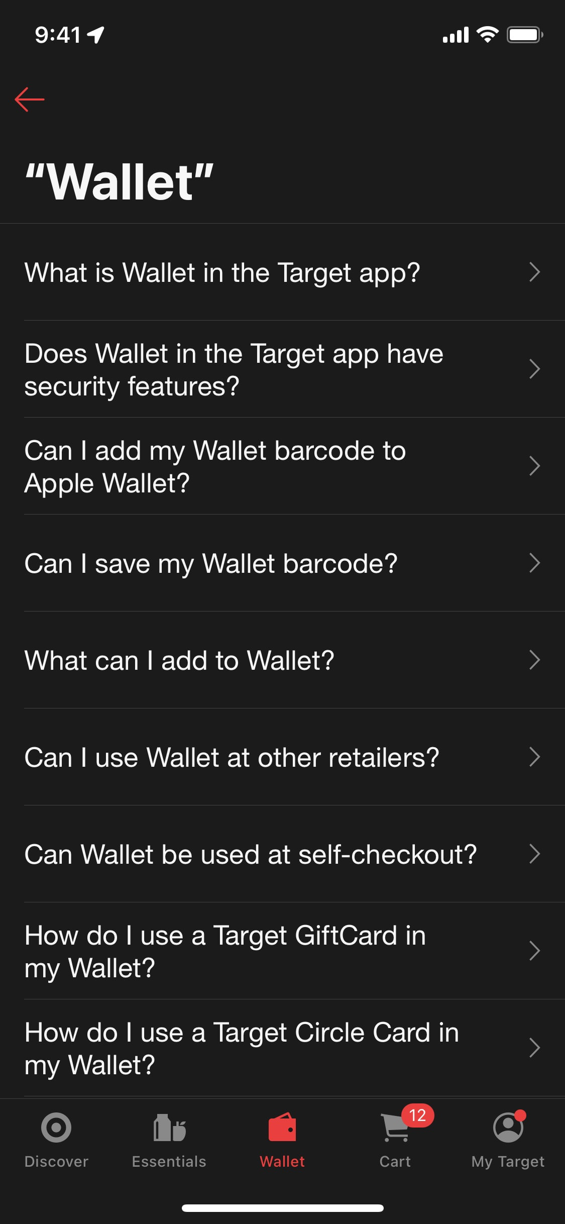 Target iOS screen 371