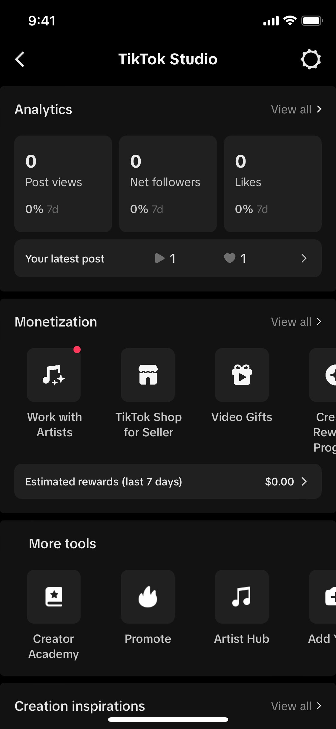 TikTok iOS screen 430