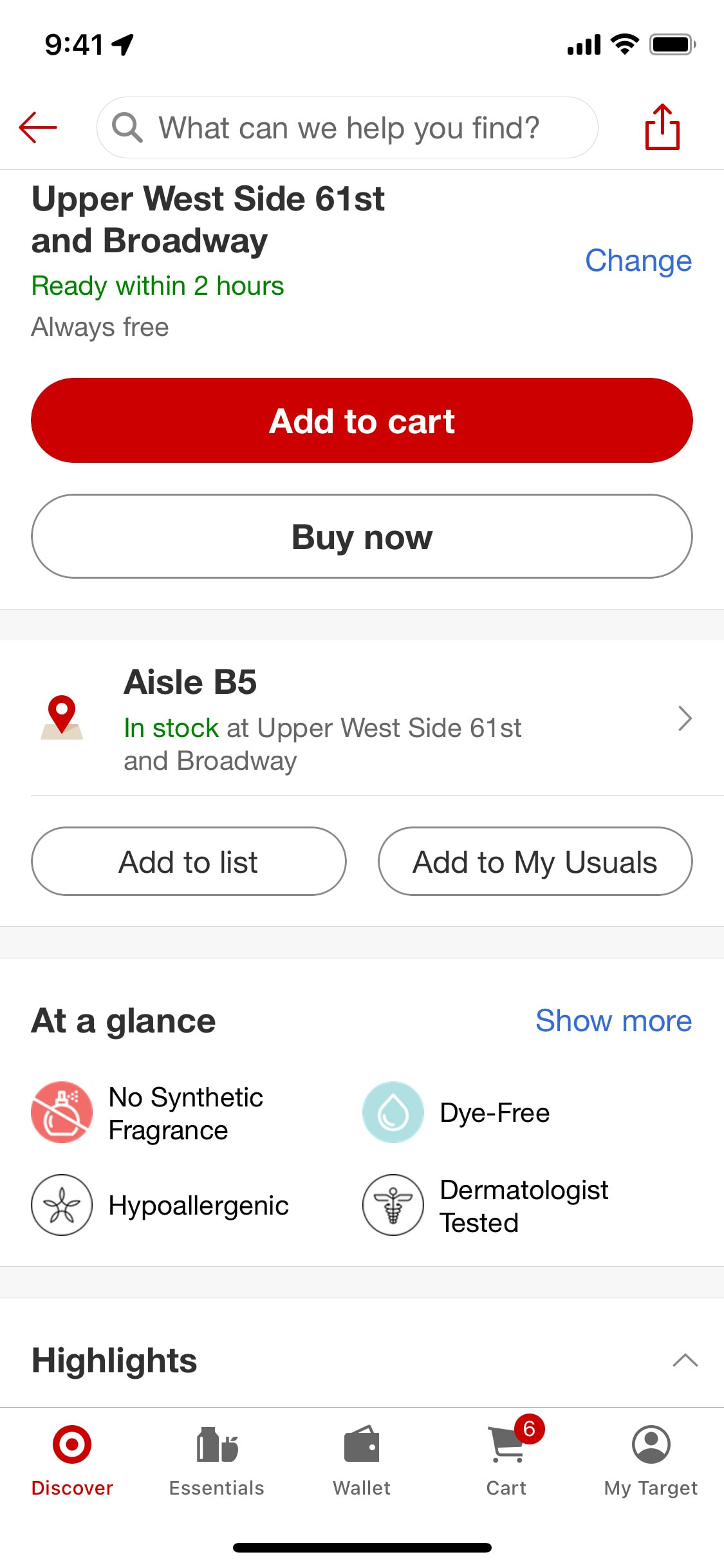 Target iOS screen 748
