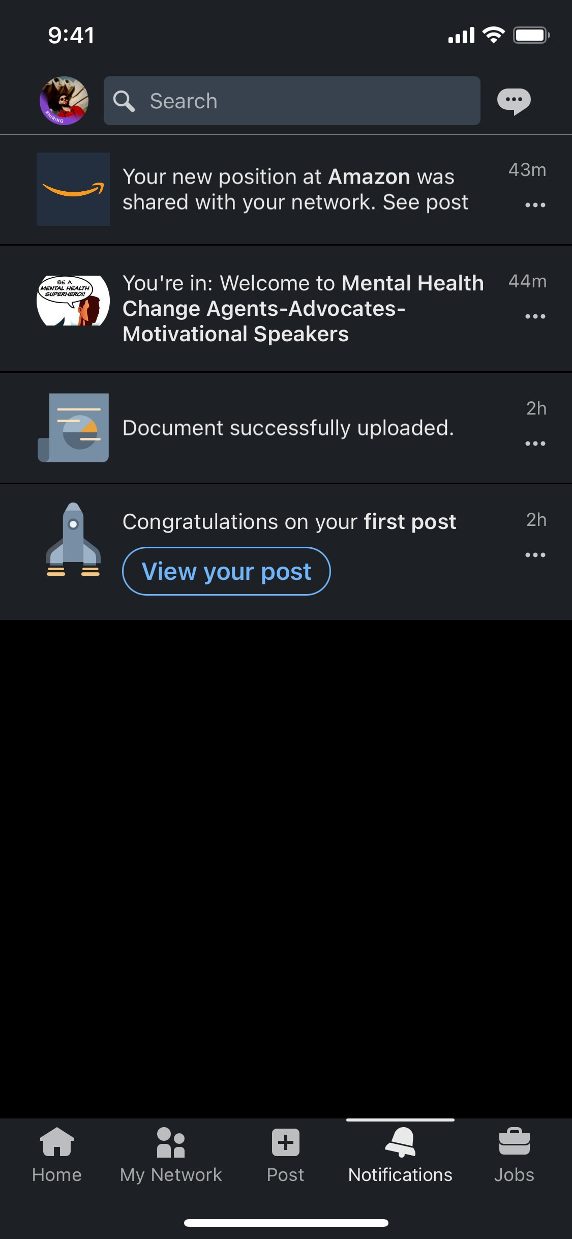 LinkedIn iOS screen 559