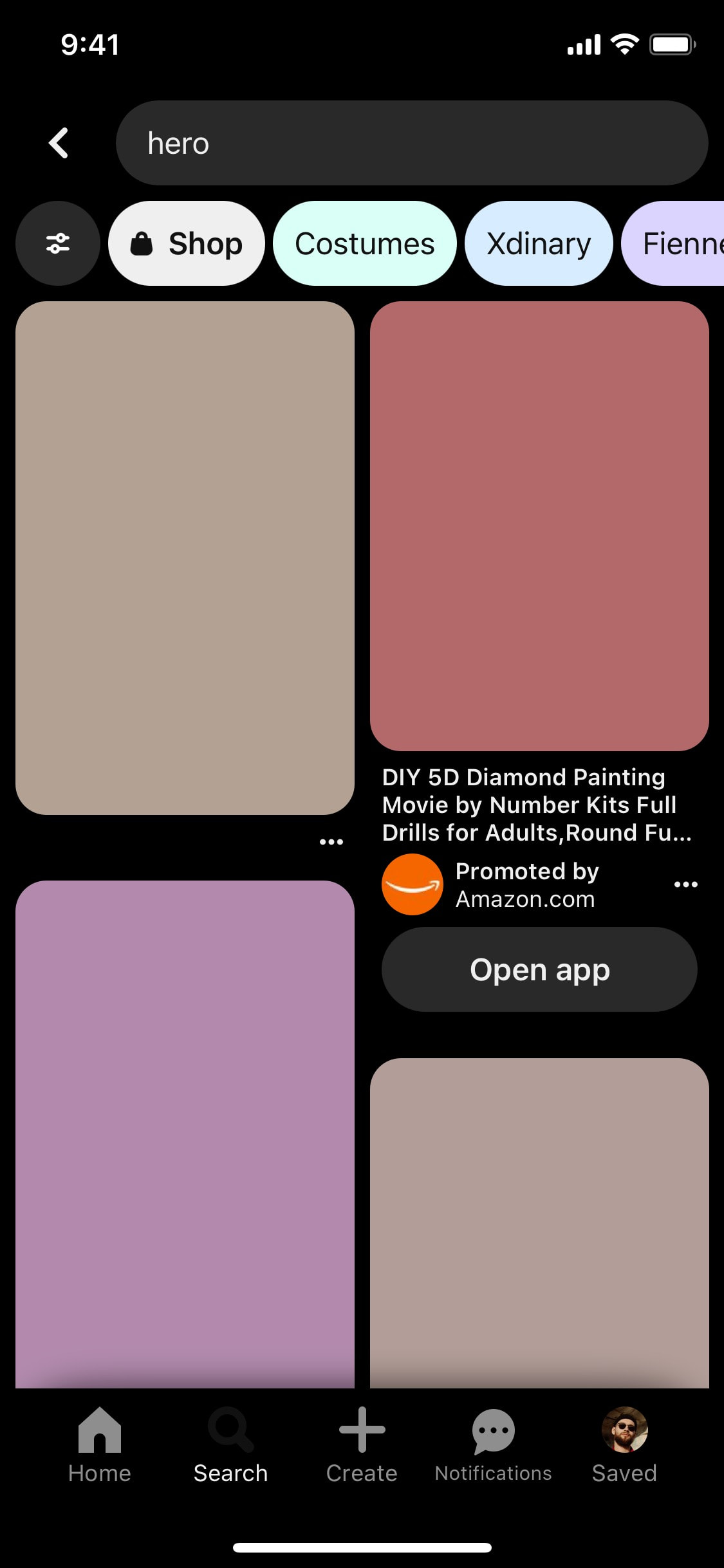 Pinterest iOS screen 474