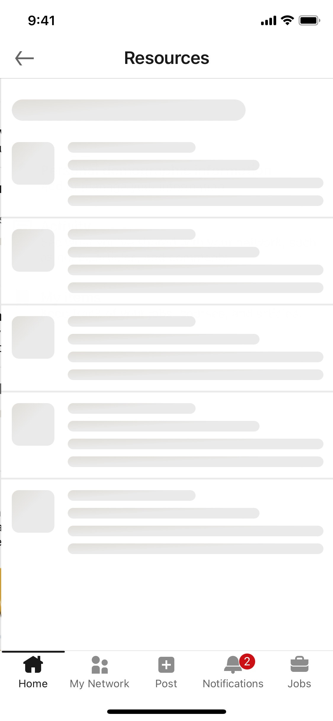 LinkedIn iOS screen 463