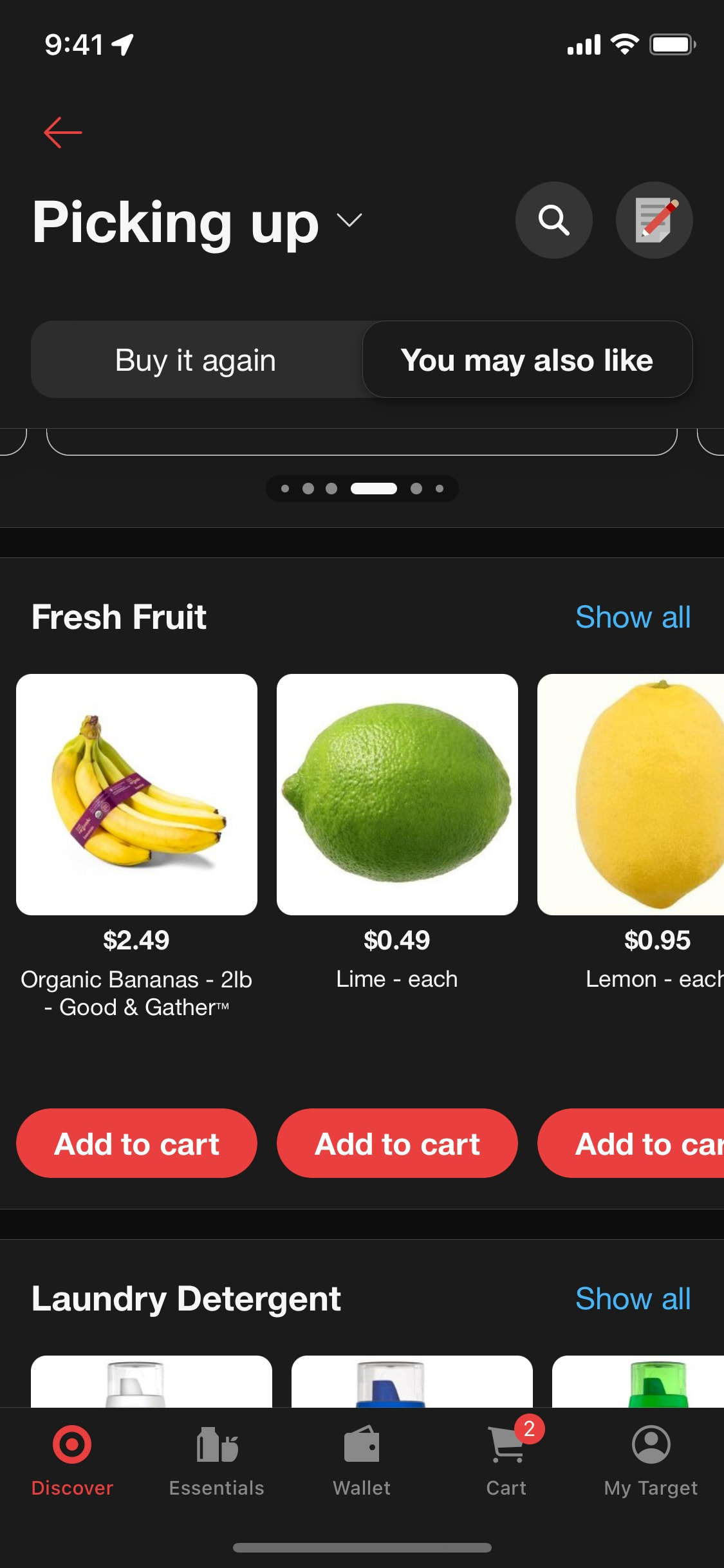 Target iOS screen 584