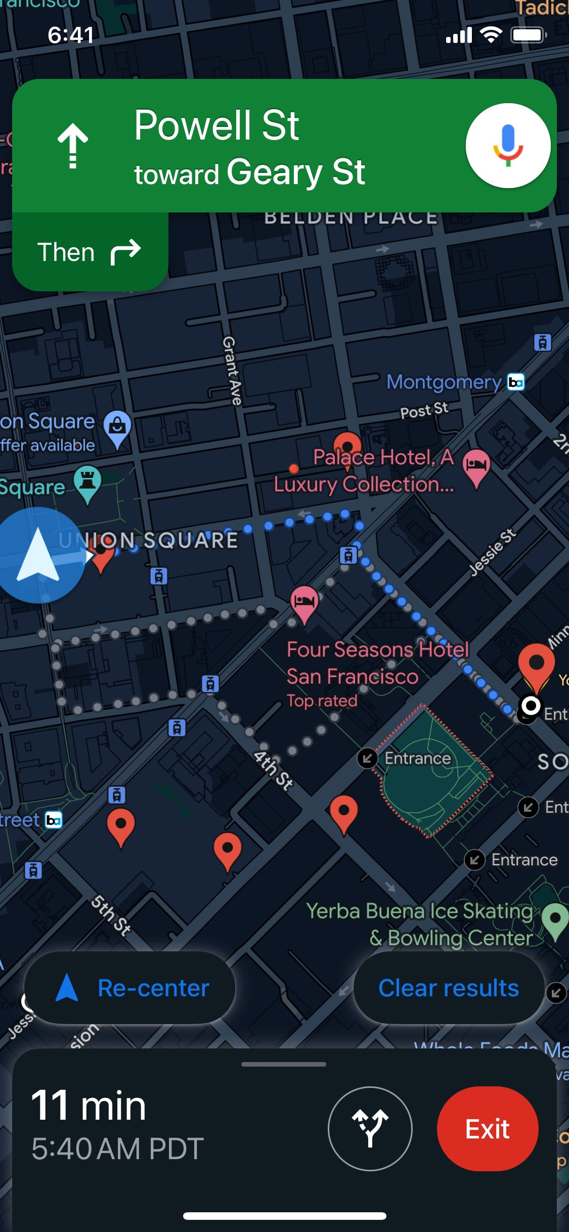 Google Maps iOS screen 663