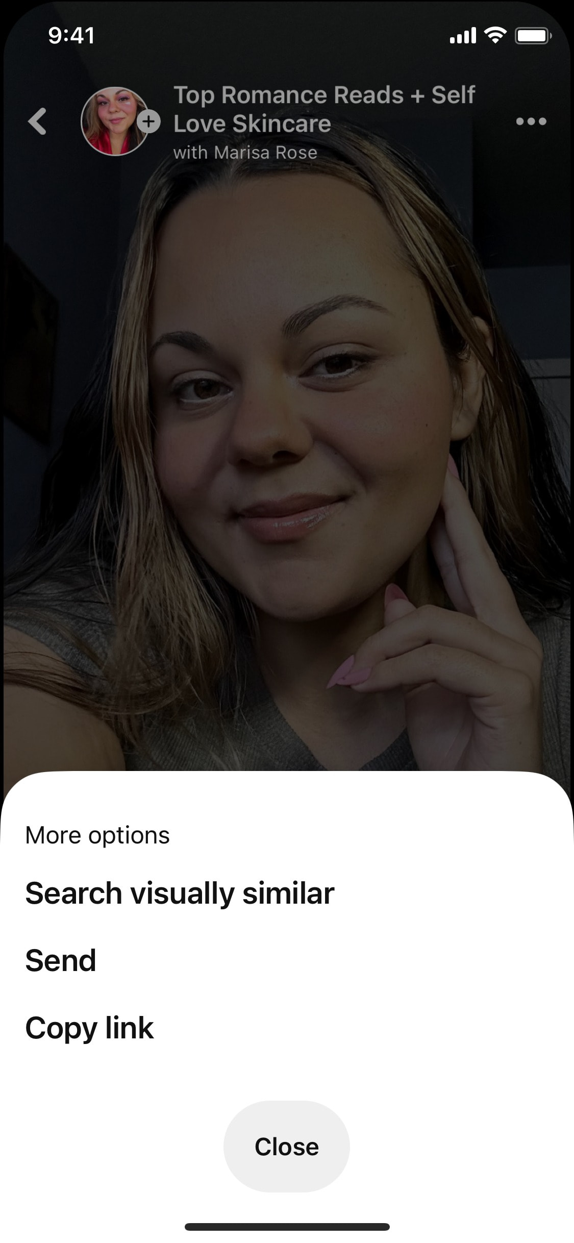 Pinterest iOS screen 368