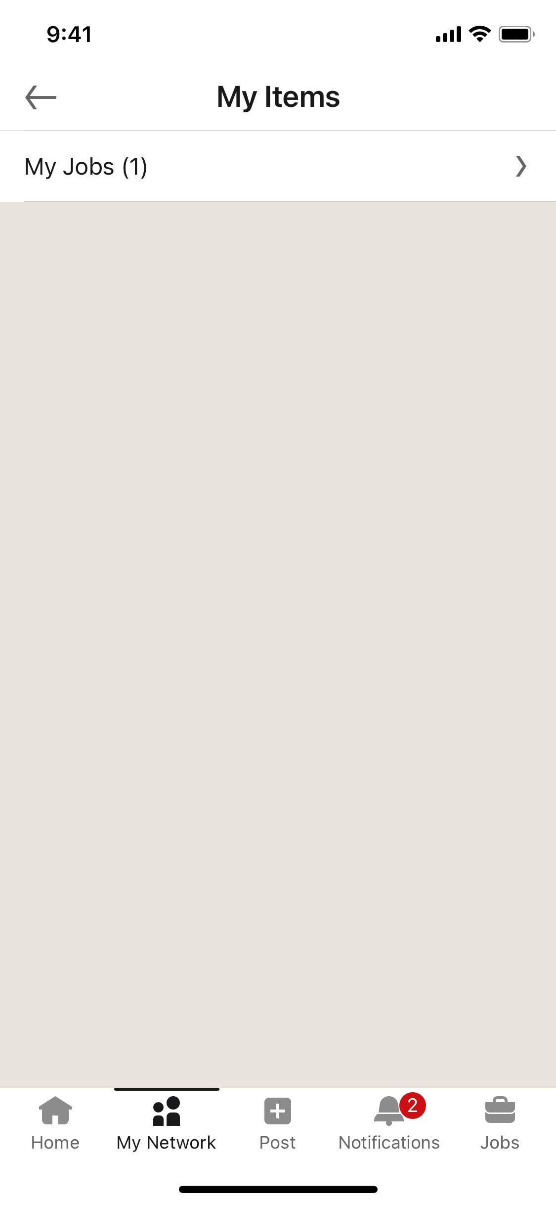 LinkedIn iOS screen 411