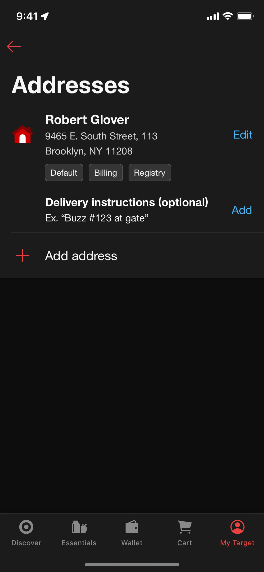Target iOS screen 317