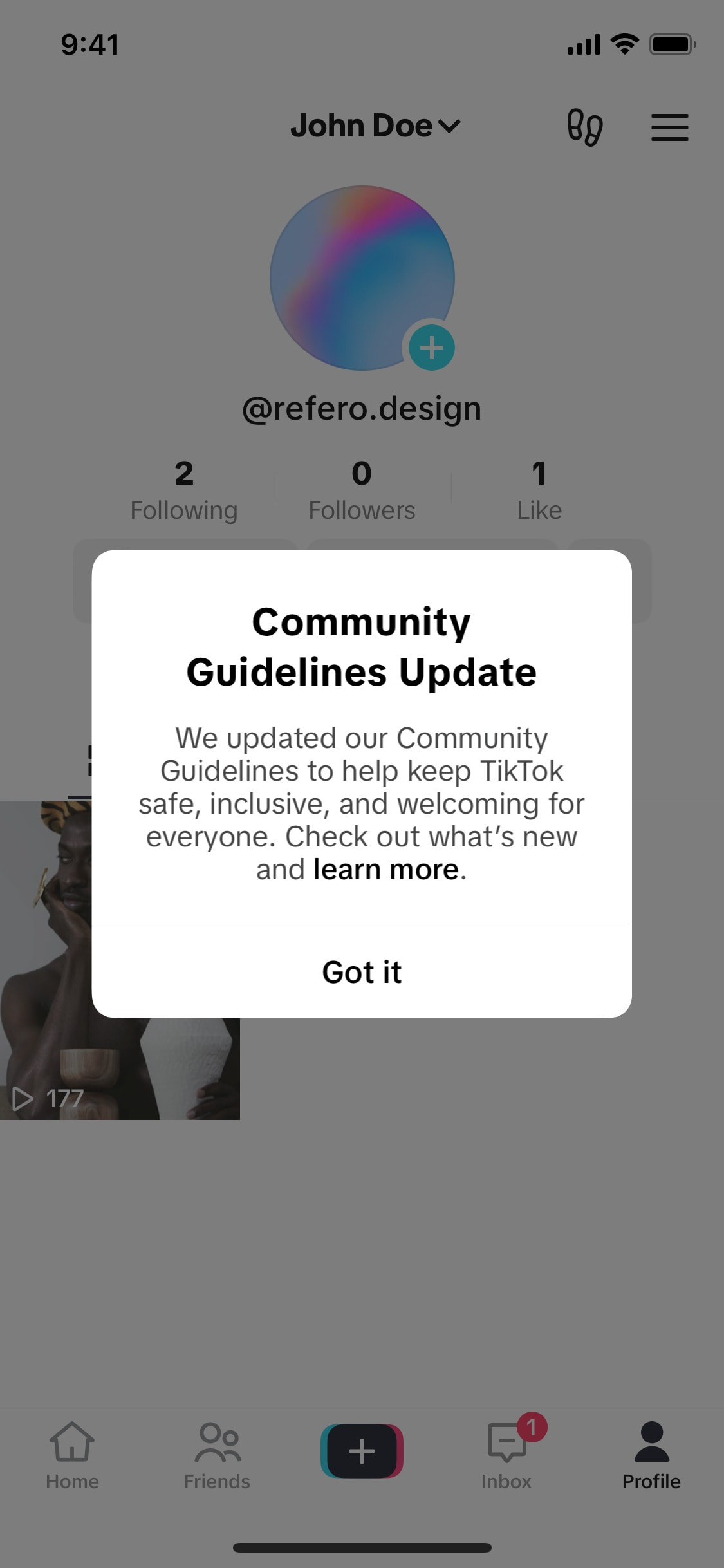 TikTok iOS screen 699