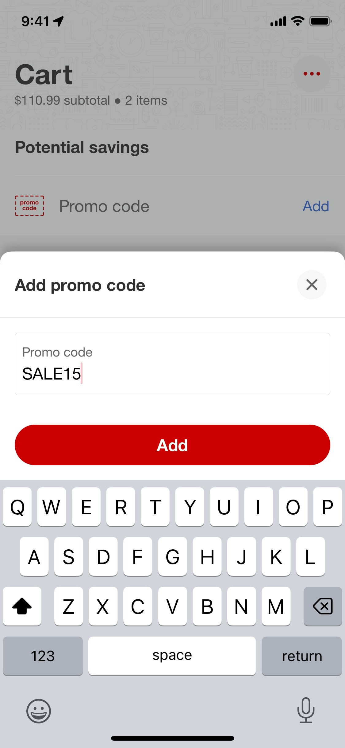 Target iOS screen 403