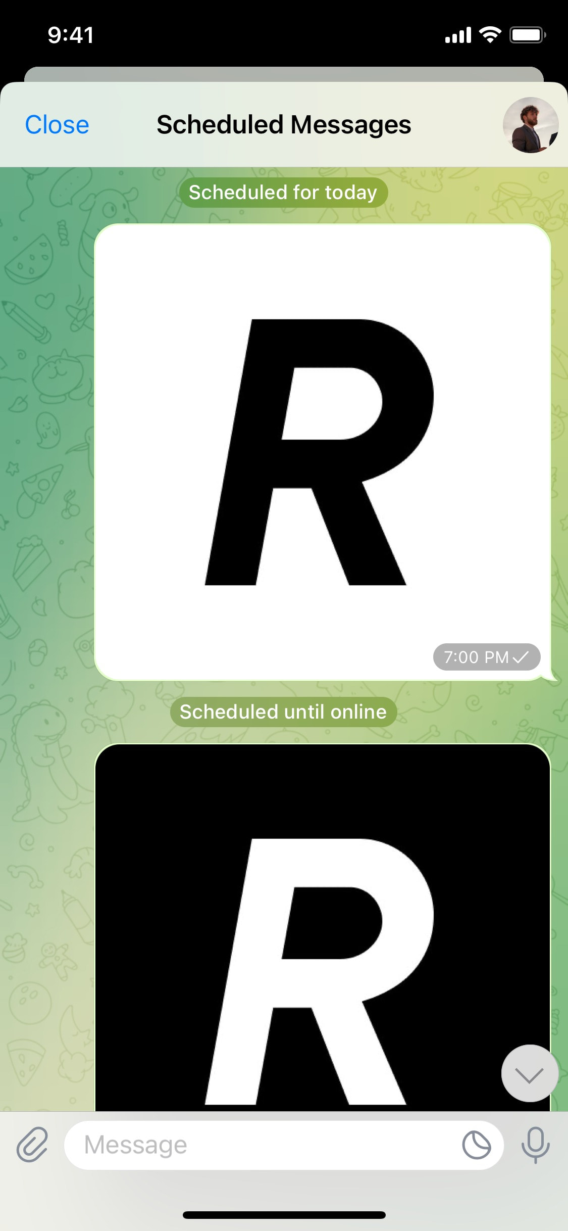 Telegram iOS screen 107