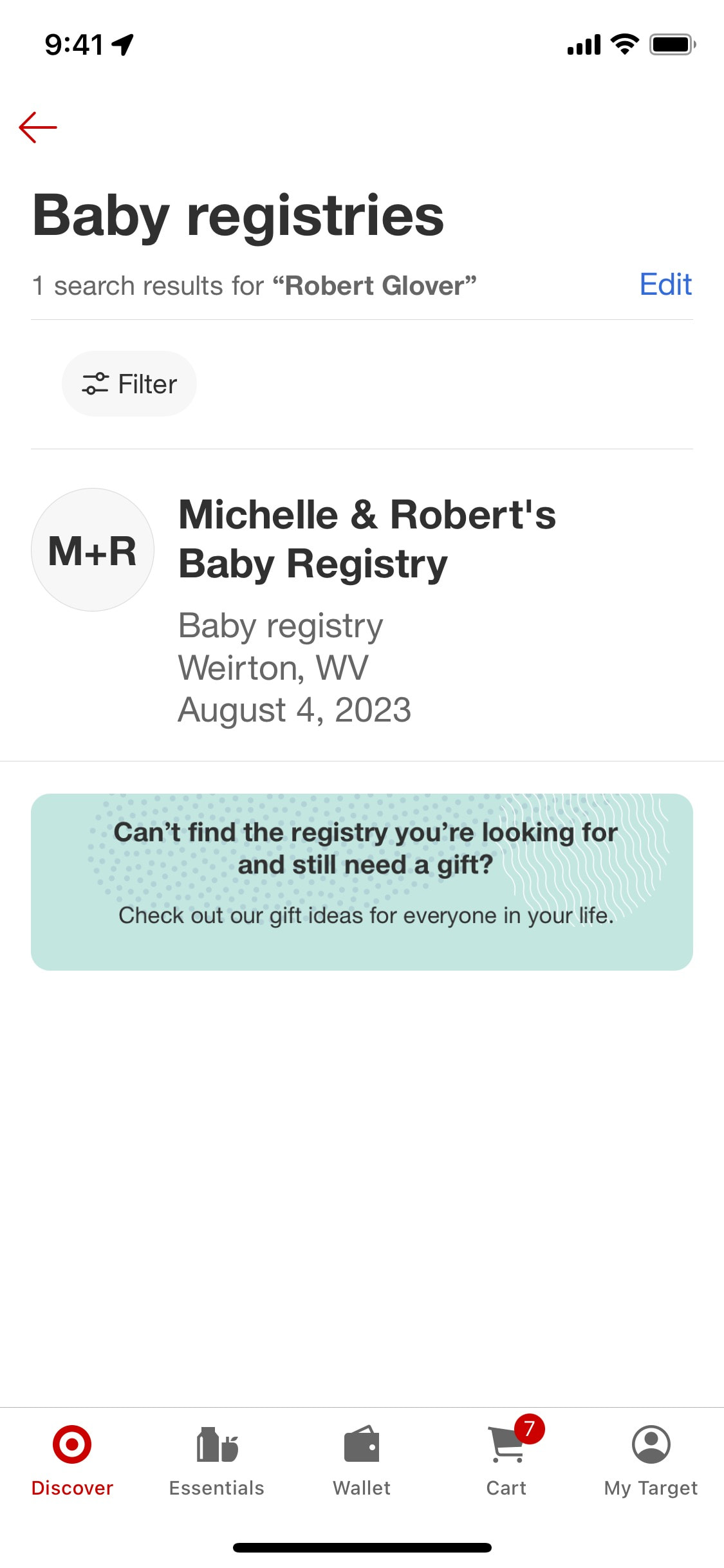 Target iOS screen 218