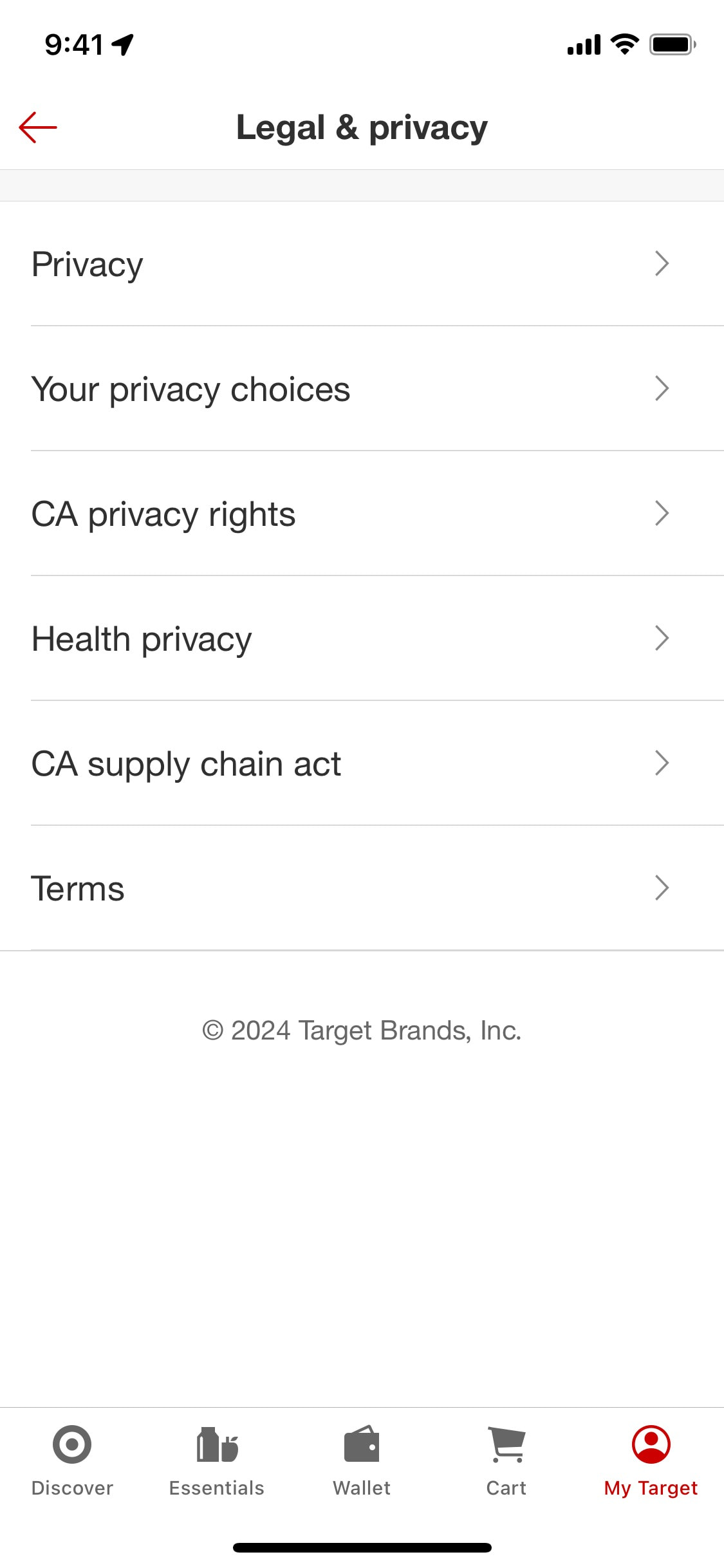 Target iOS screen 133
