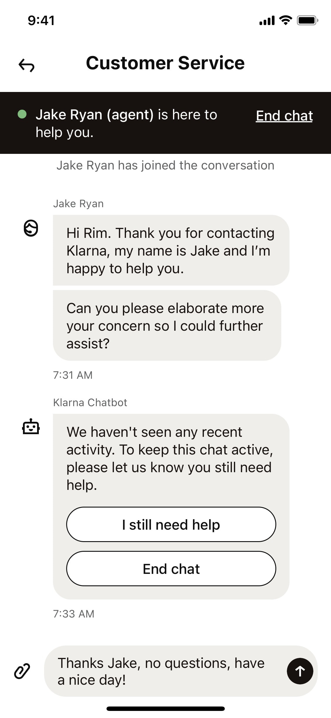 Klarna iOS screen 69