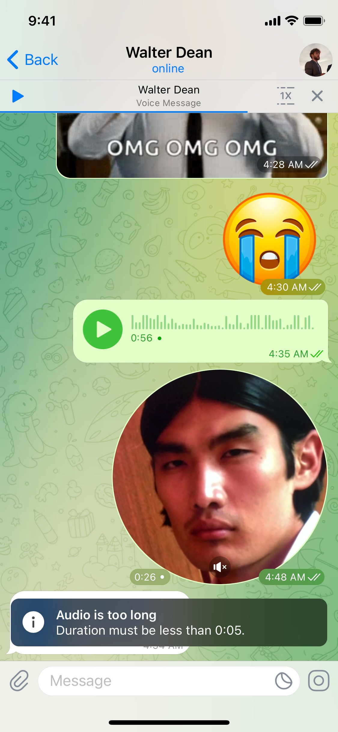 Telegram iOS screen 129