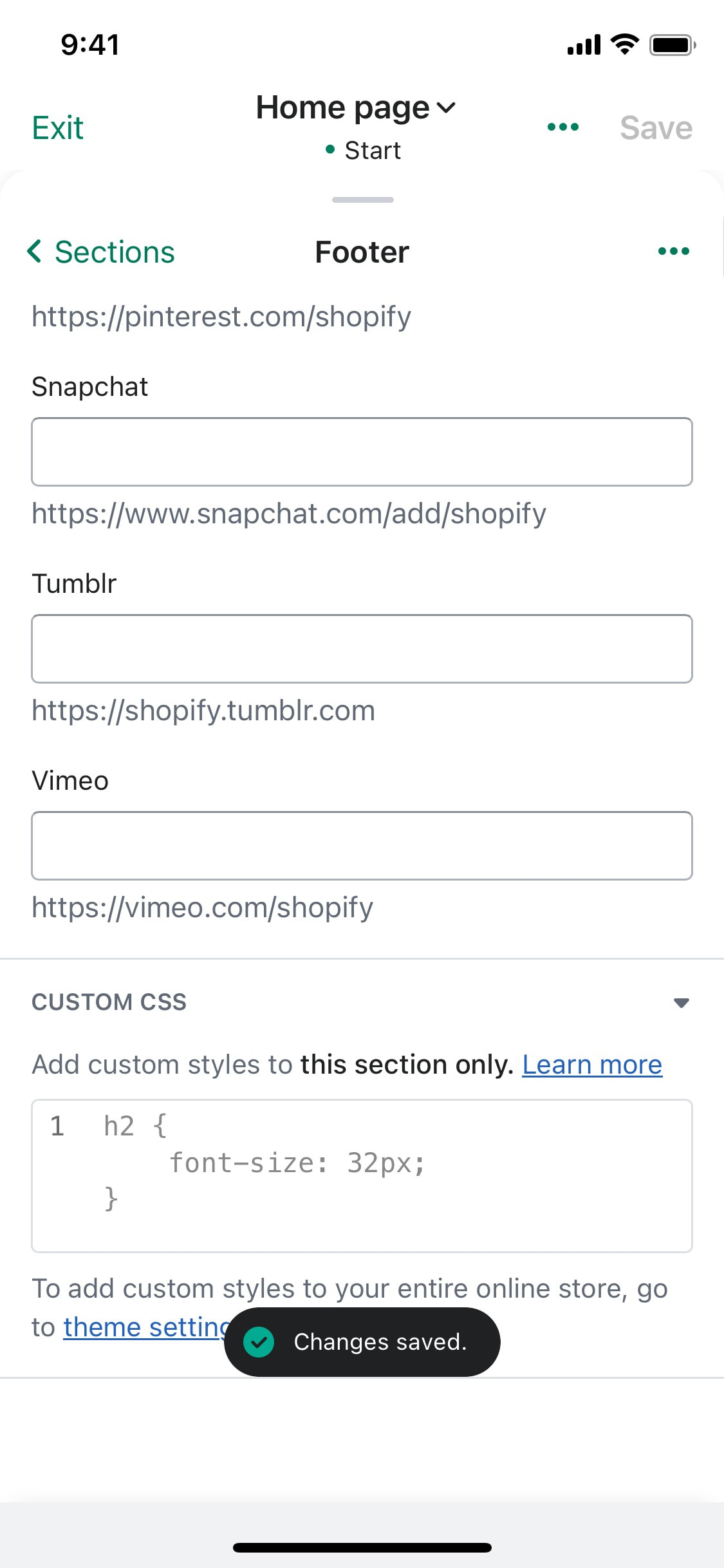Shopify iOS screen 585