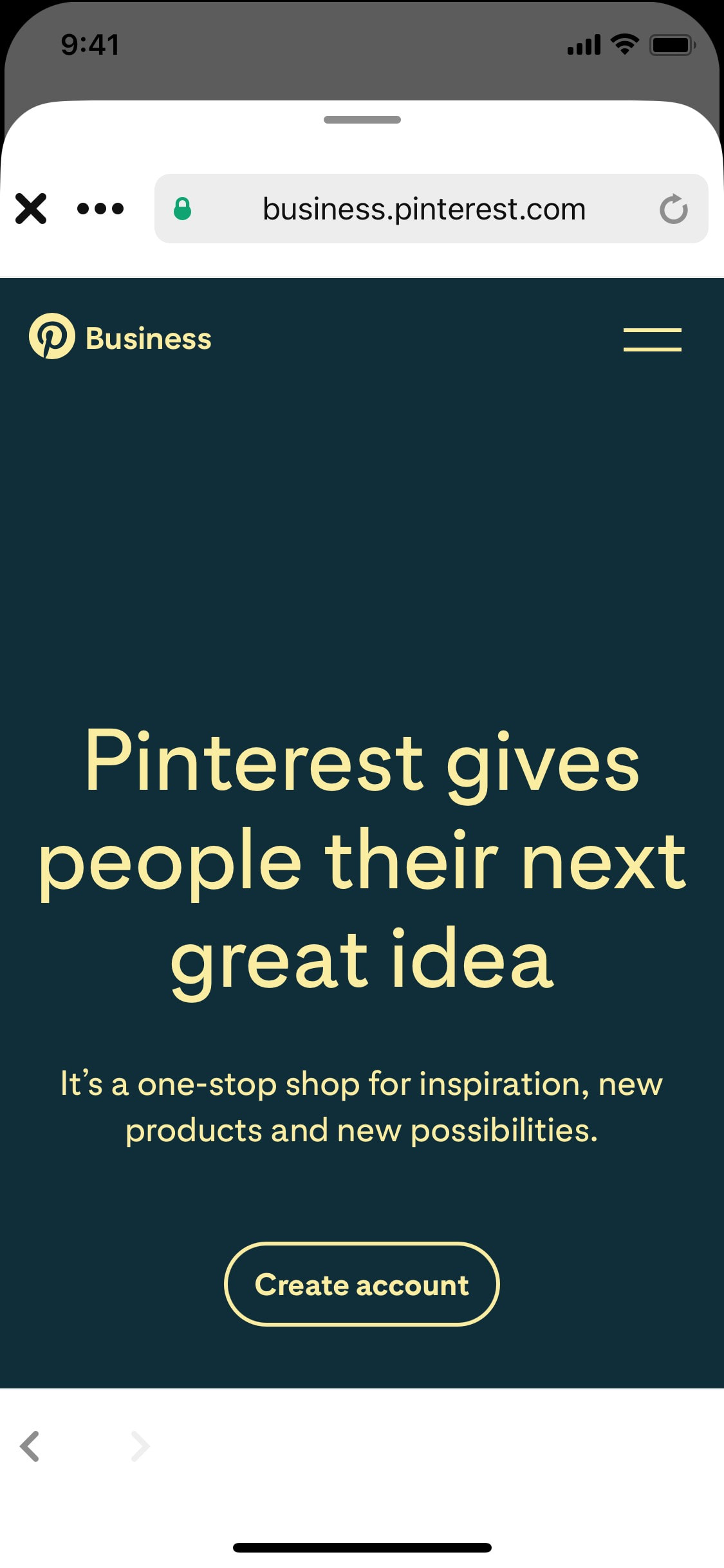 Pinterest iOS screen 385