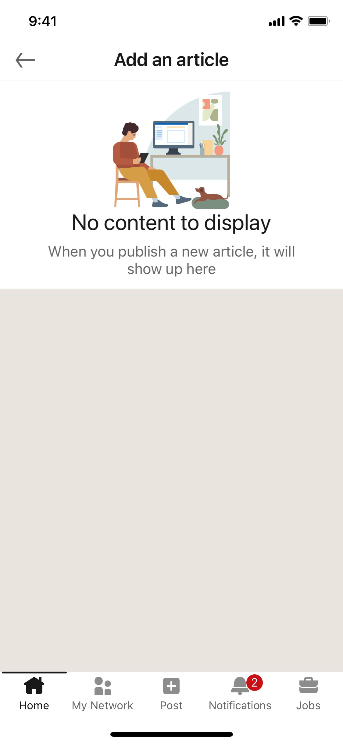 LinkedIn iOS screen 505